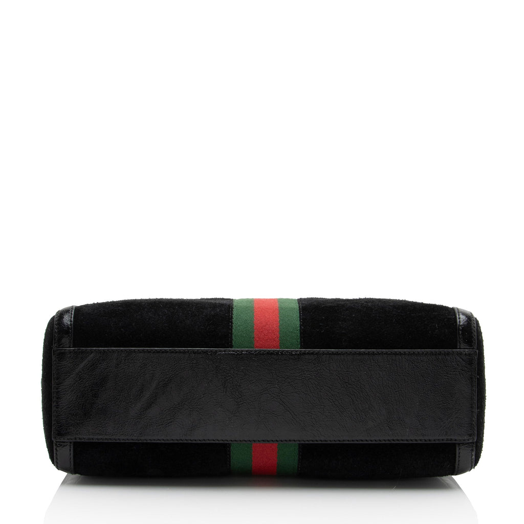 Gucci Suede Ophidia Medium Boston Bag