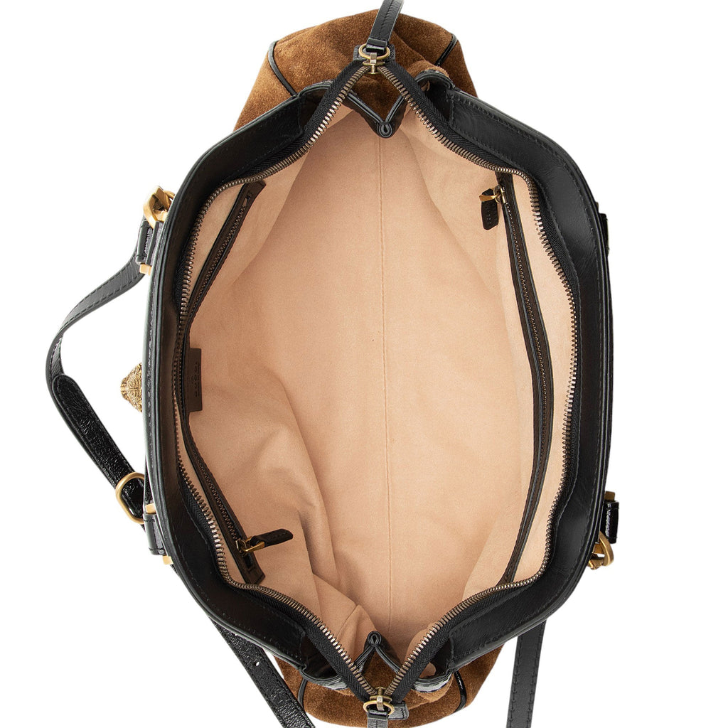 Gucci Suede Ophidia Rebelle Medium Satchel (SHF-ya0JMa)