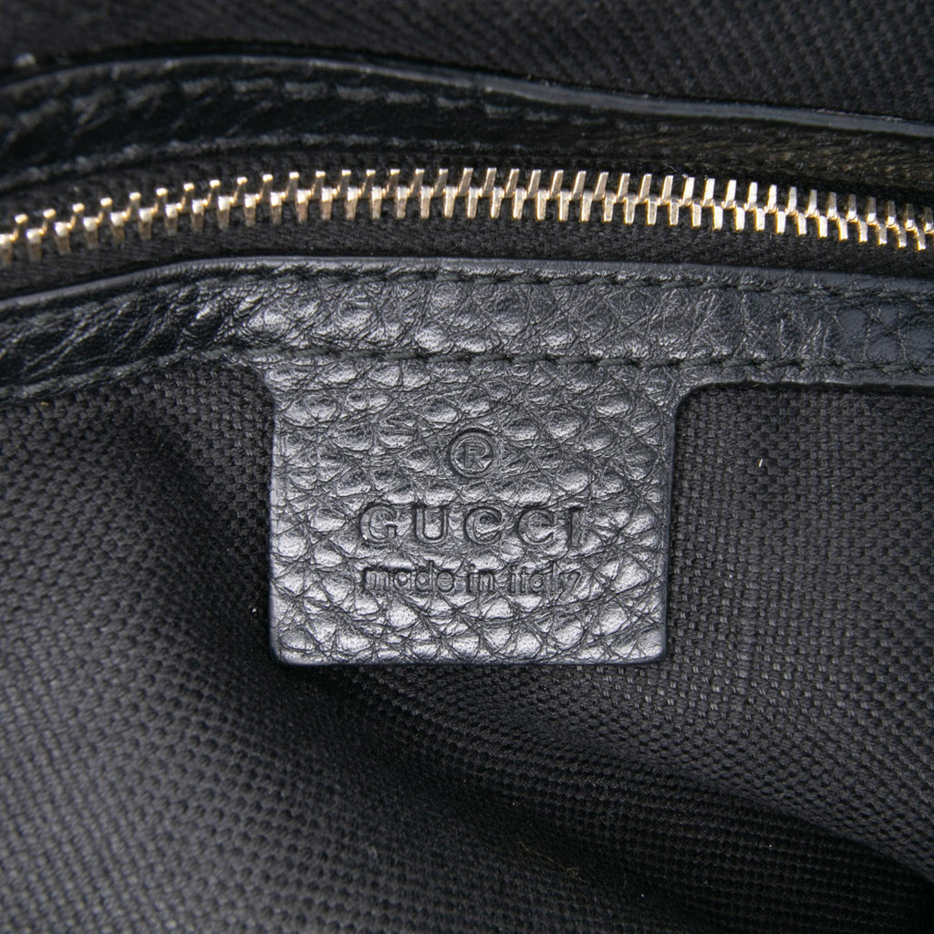 Gucci Tall Leather Bamboo Shopper Tote