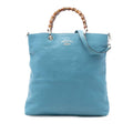 Gucci Tall Leather Bamboo Shopper Tote