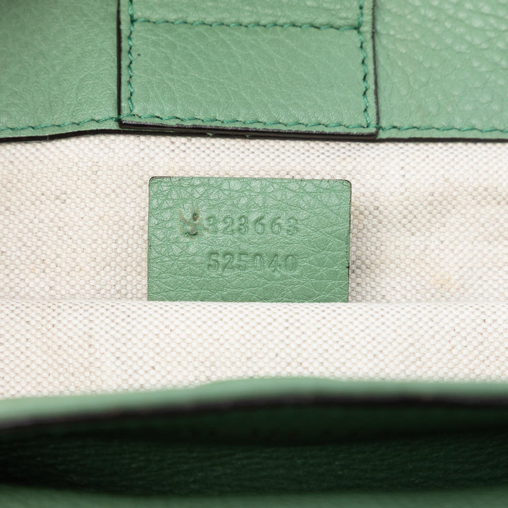 Gucci Tall Leather Bamboo Shopper Tote