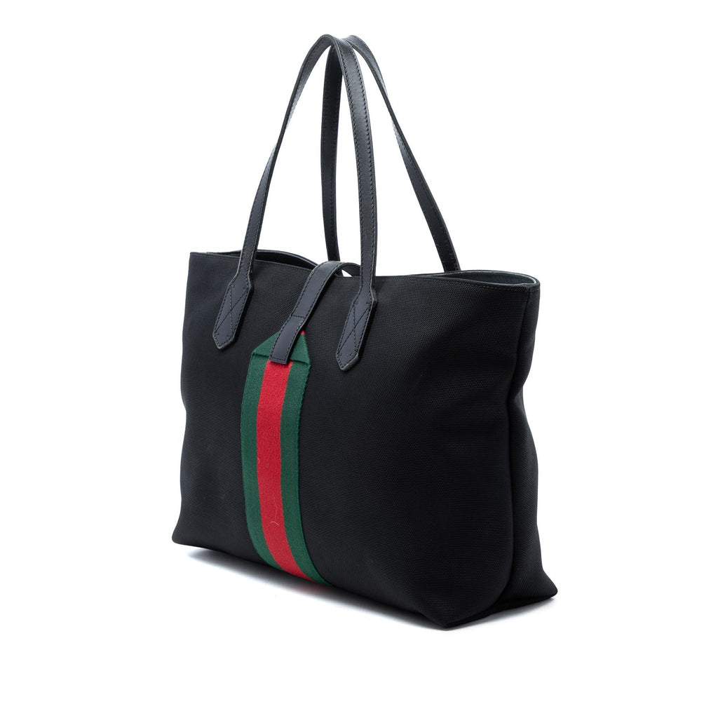Gucci Techno Canvas Web Buckle Tote
