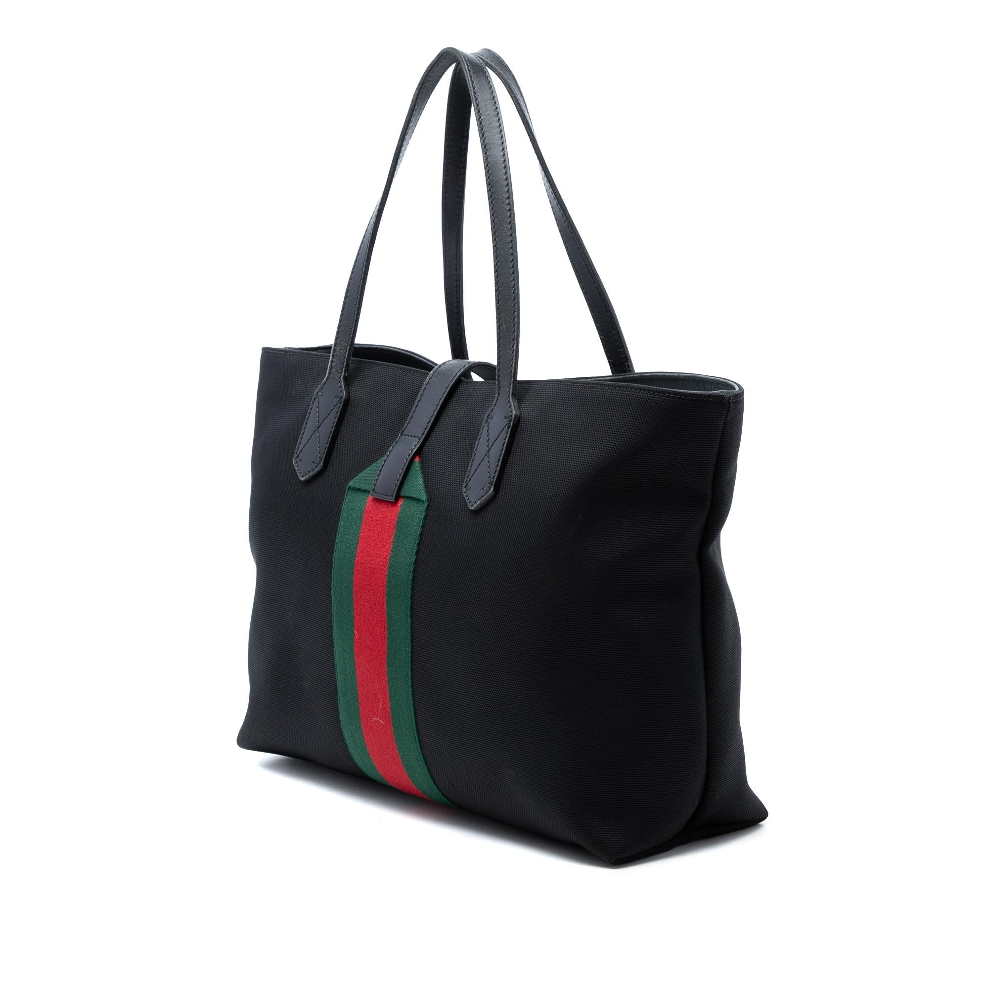 Gucci Techno Canvas Web Buckle Tote