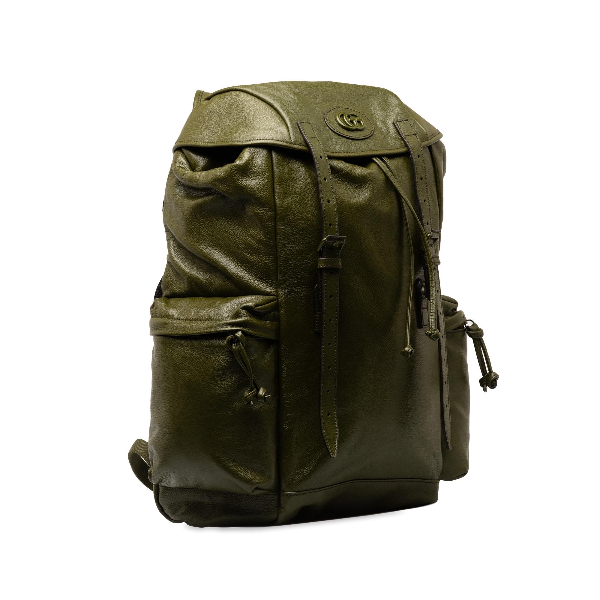 Gucci Tonal GG Double Pocket Belt Backpack (SHG-SC1jz3)