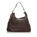 Gucci Twill Leather Shoulder Bag (SHG-31844)