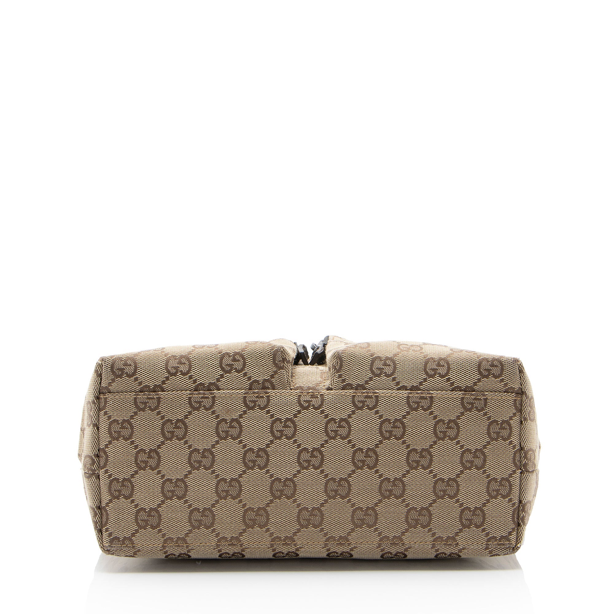 Gucci Vintage GG Canvas Double Pocket Tote
