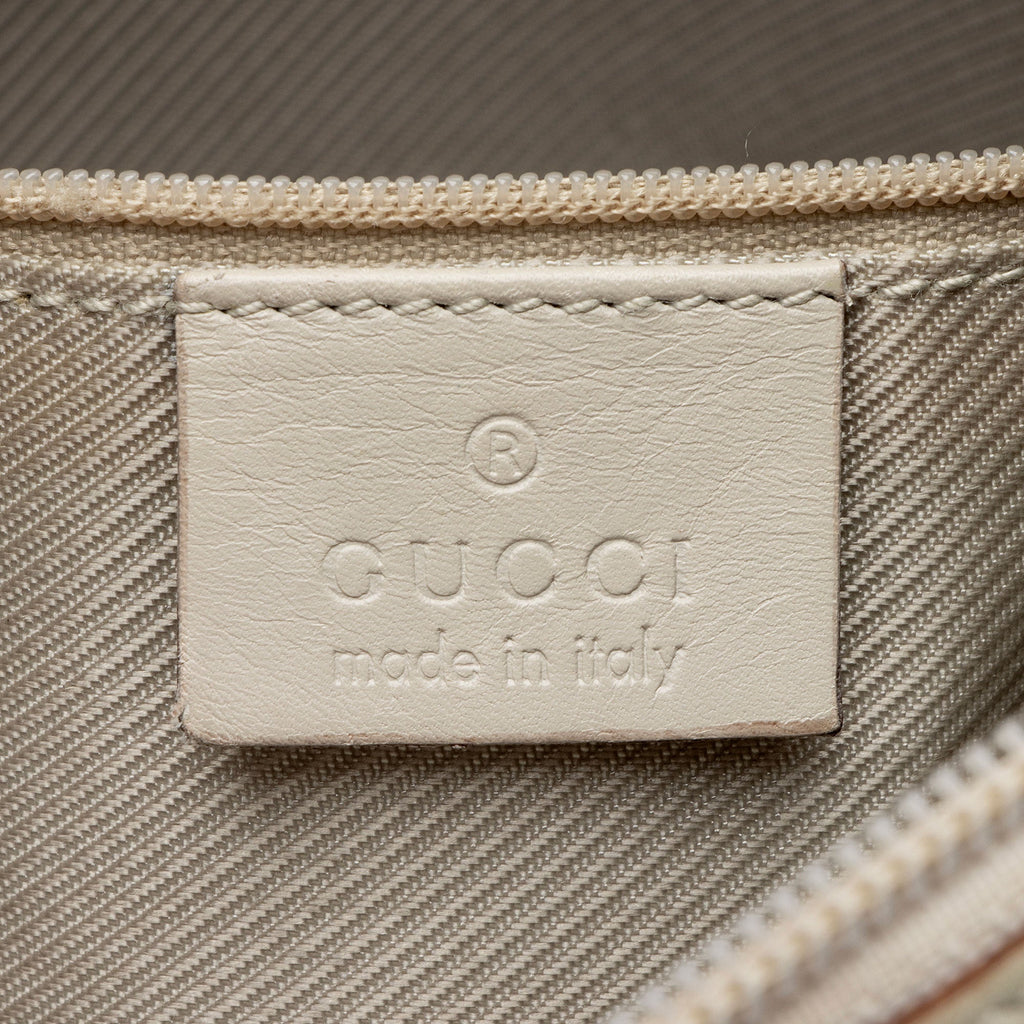 Gucci Vintage GG Canvas Front Pocket Shoulder Bag