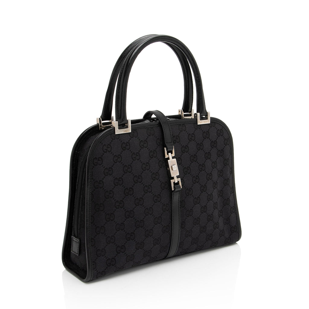 Gucci Vintage GG Canvas Jackie Dome Satchel (SHF-TGvarJ)