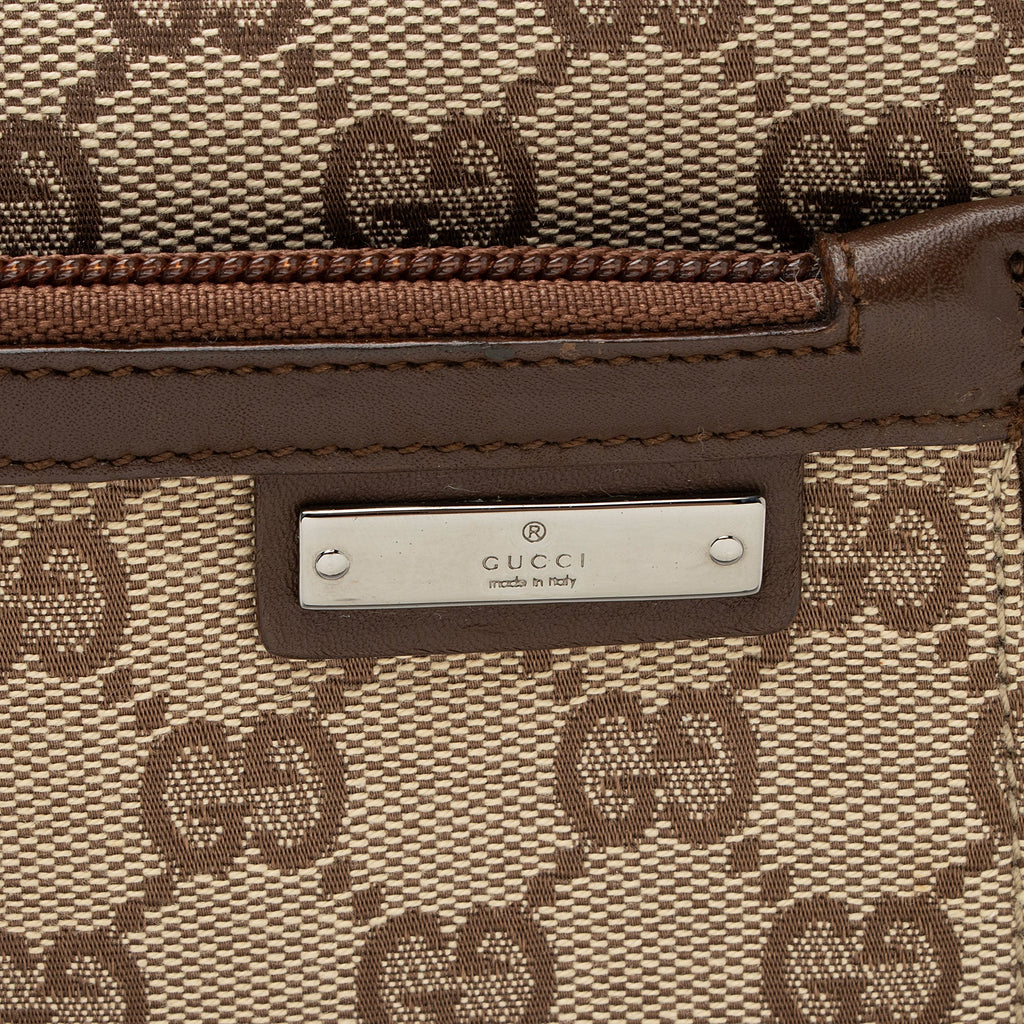 Gucci Vintage GG Canvas Front Pocket Shoulder Bag (SHF-OHFAEM)