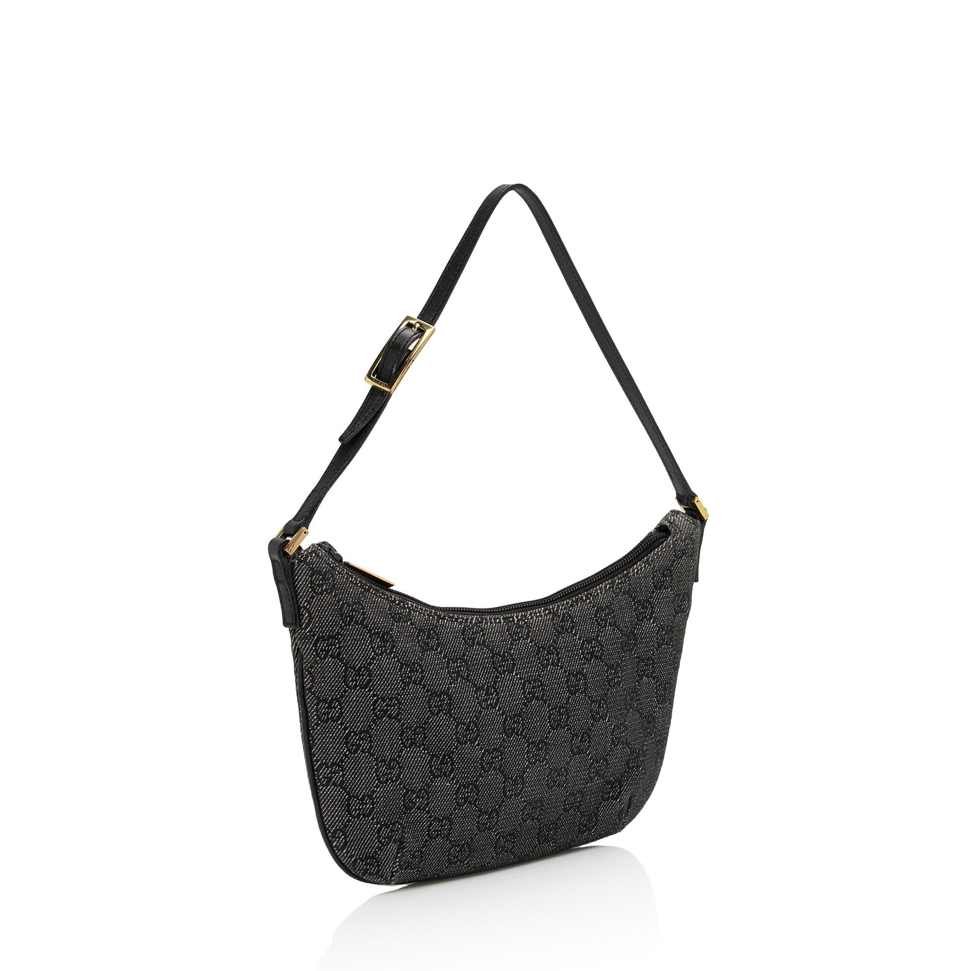 Gucci Vintage GG Denim Small Shoulder Bag (SHF-yTYszL)