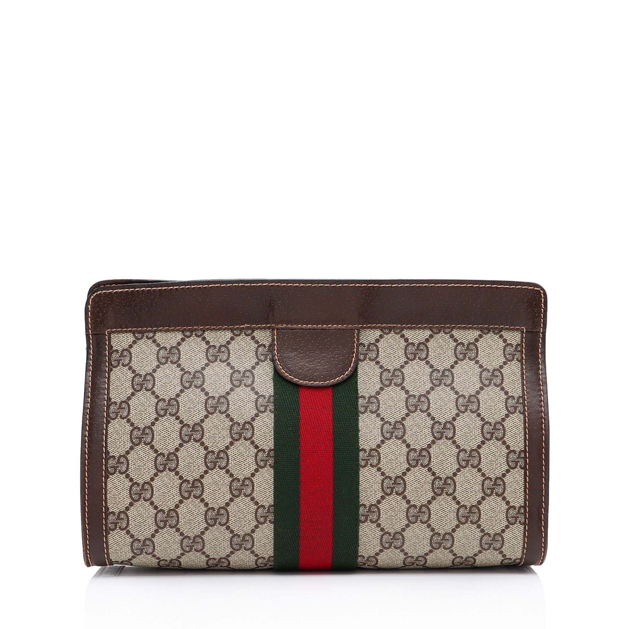 Gucci Vintage GG Plus Web Clutch (SHF-KLWssC)