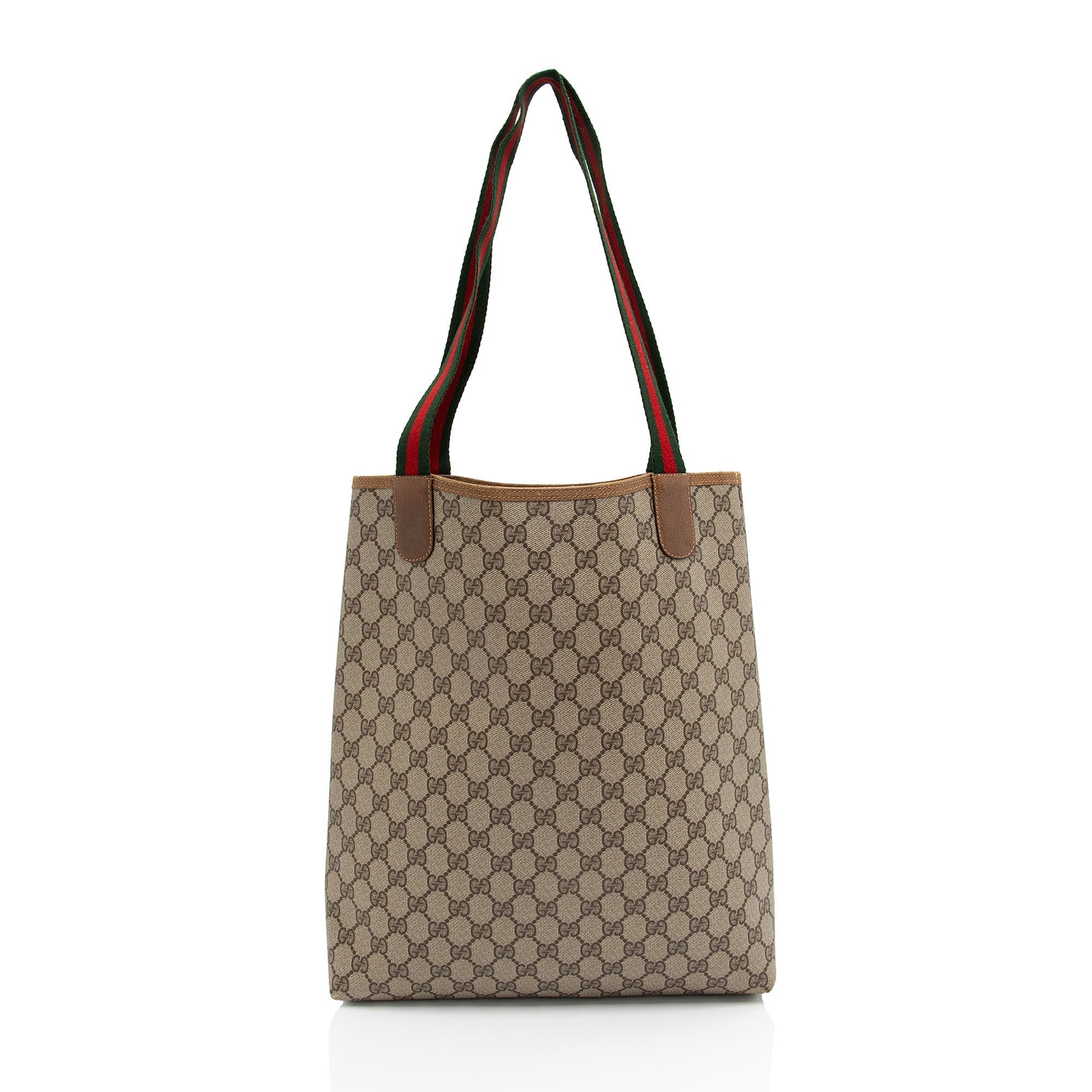 Gucci Vintage GG Plus Web Tote (SHF-2zXCOT)