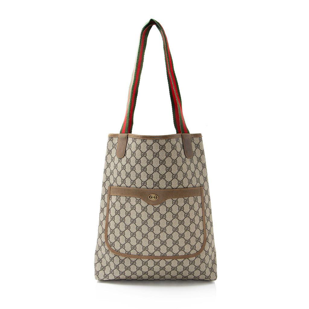 Gucci Vintage GG Plus Web Tote