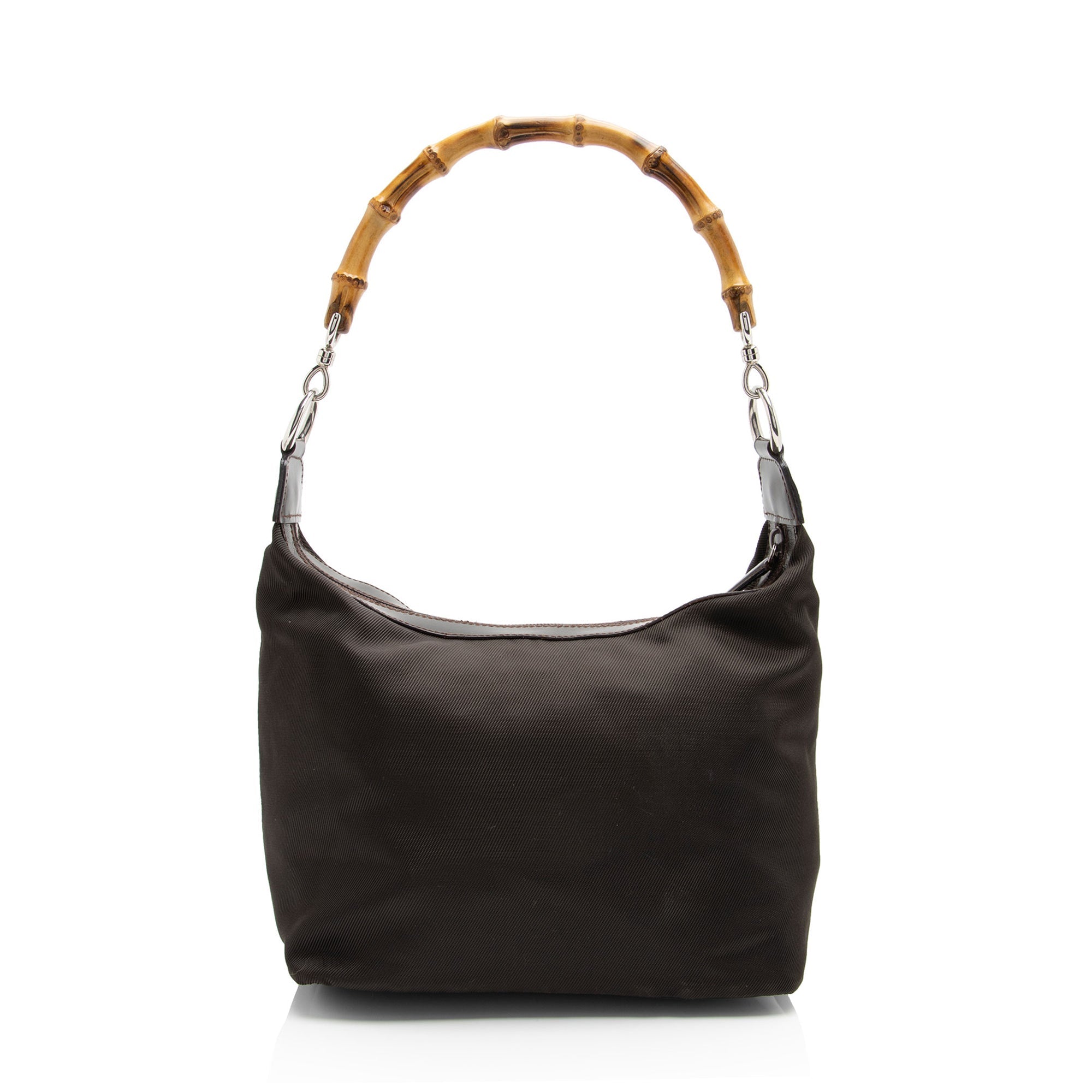 Gucci Vintage Nylon Bamboo Hobo (SHF-XDIaRR)