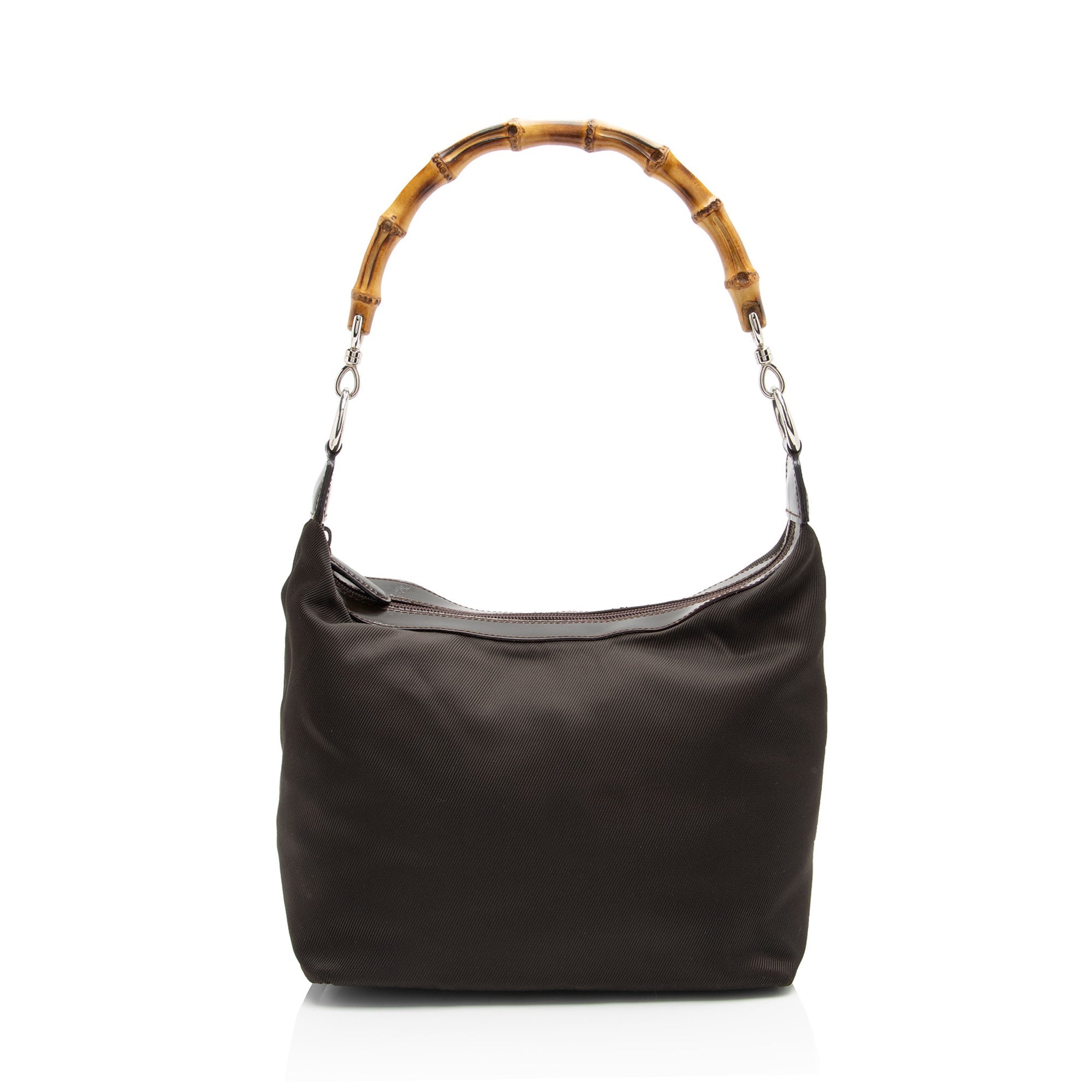 Gucci Vintage Nylon Bamboo Hobo (SHF-XDIaRR)