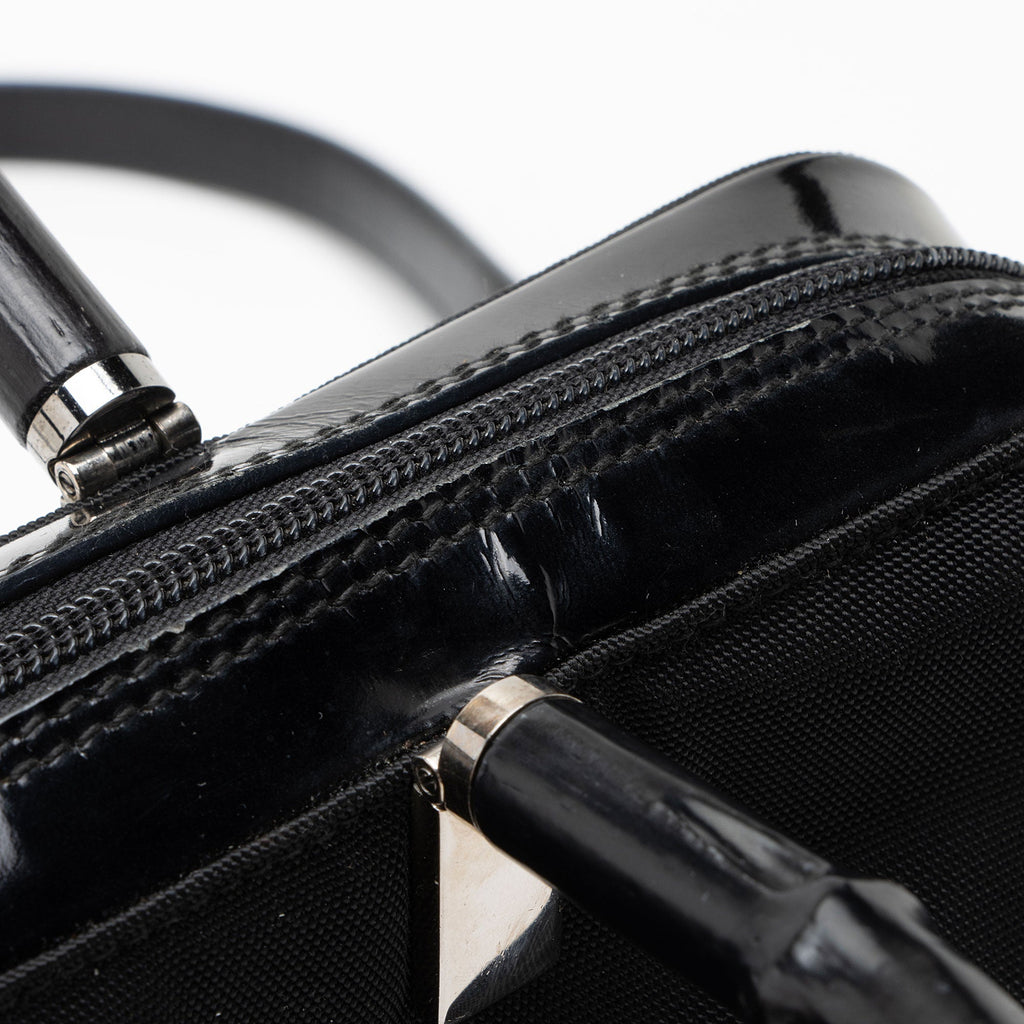 Gucci Vintage Nylon Bamboo Satchel