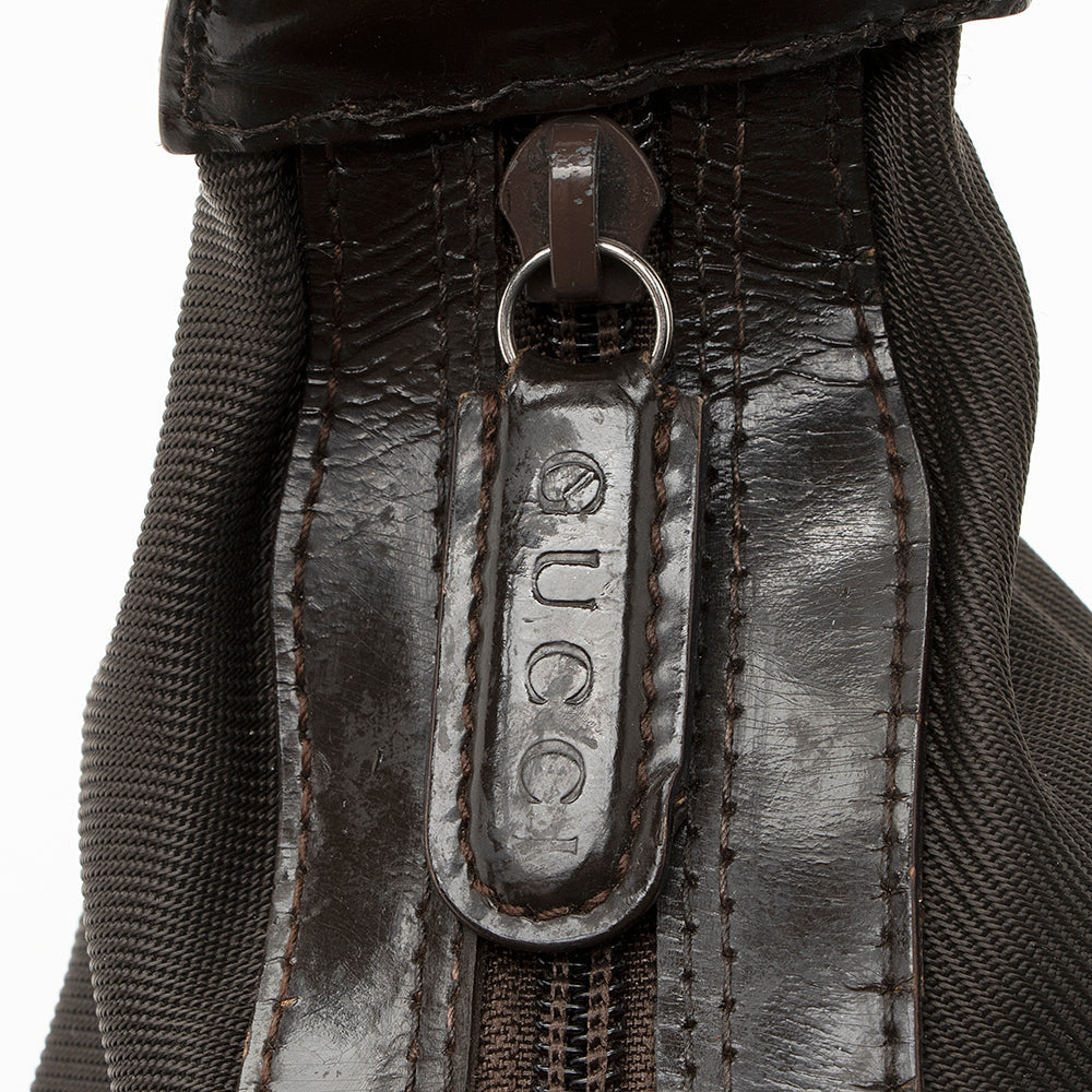 Gucci Vintage Nylon Bamboo Shoulder Bag - FINAL SALE (SHF-19746)