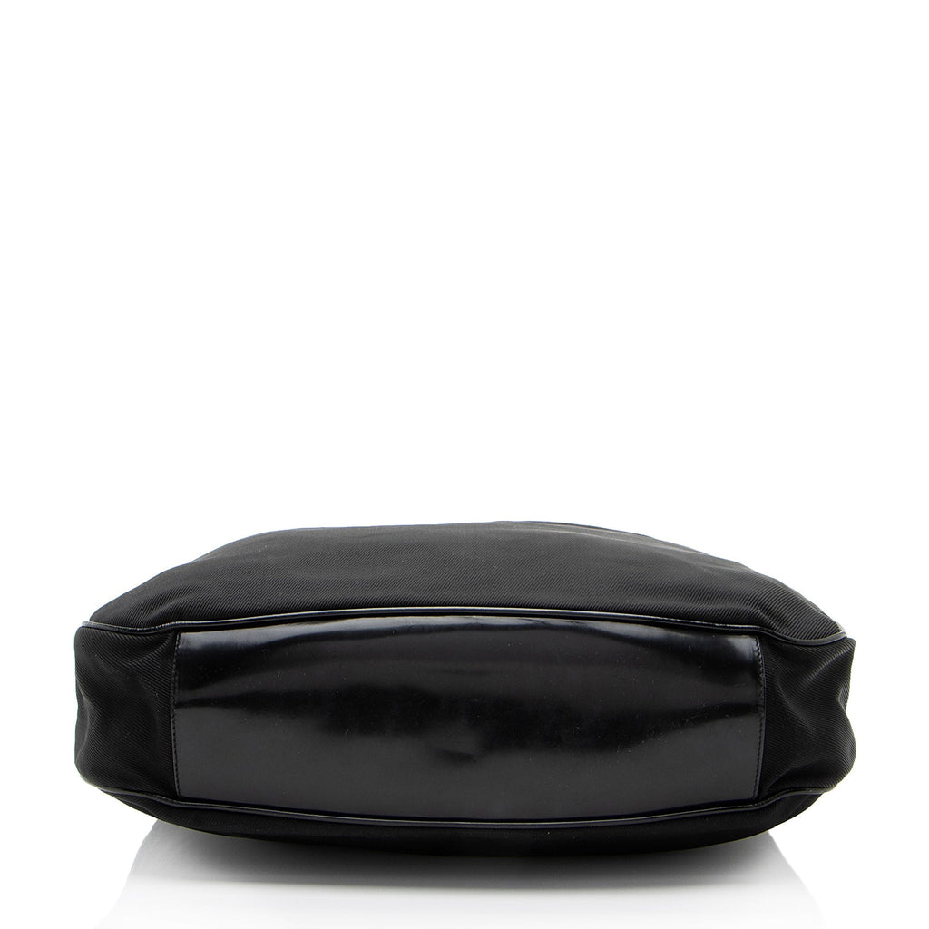 Gucci Vintage Nylon Bamboo Shoulder Bag