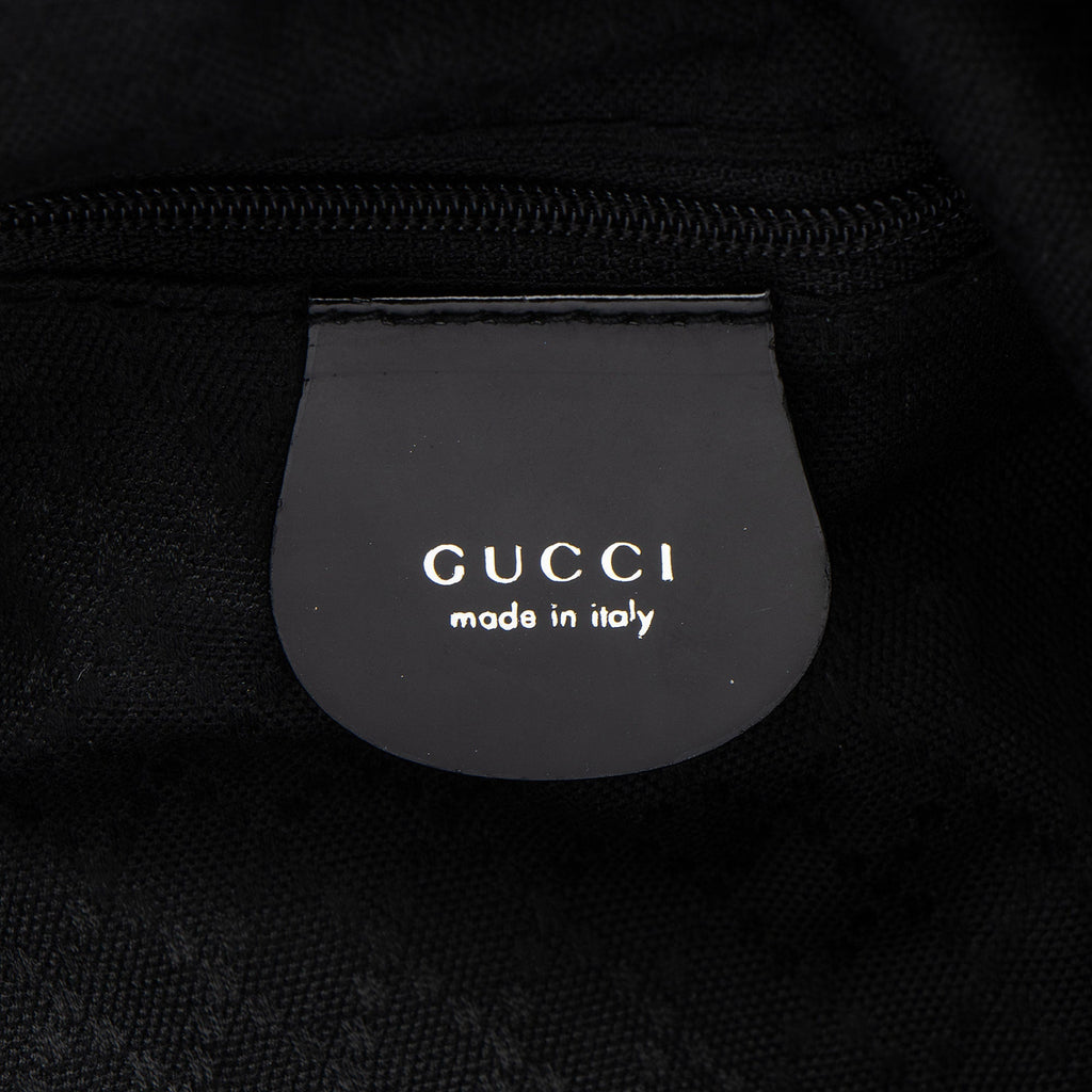 Gucci Vintage Nylon Bamboo Shoulder Bag