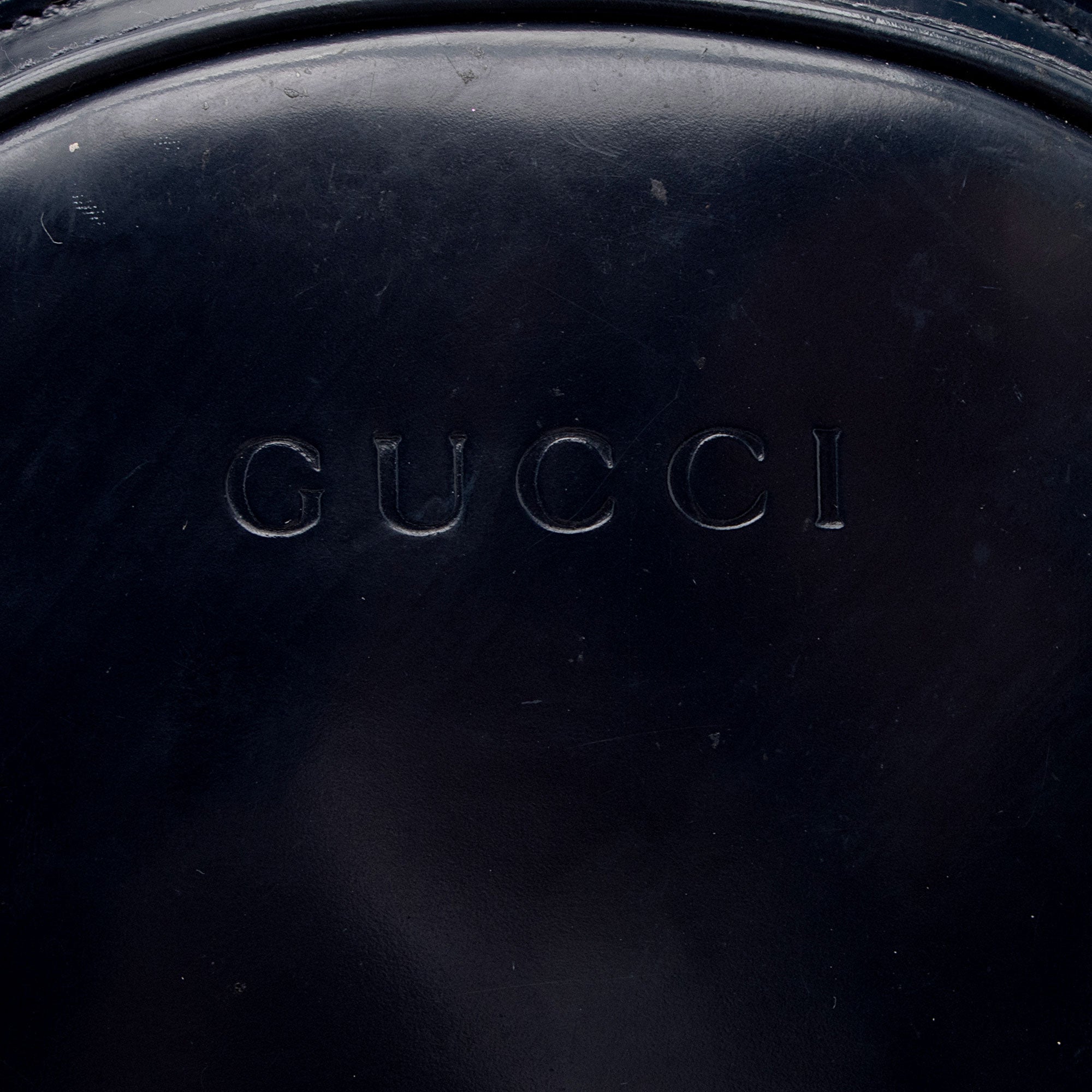 Gucci Vintage Patent Leather Bamboo Sling Backpack (SHF-dSK8BK)