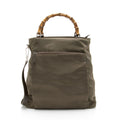 Gucci Vintage Quilted Nylon Bamboo Tote