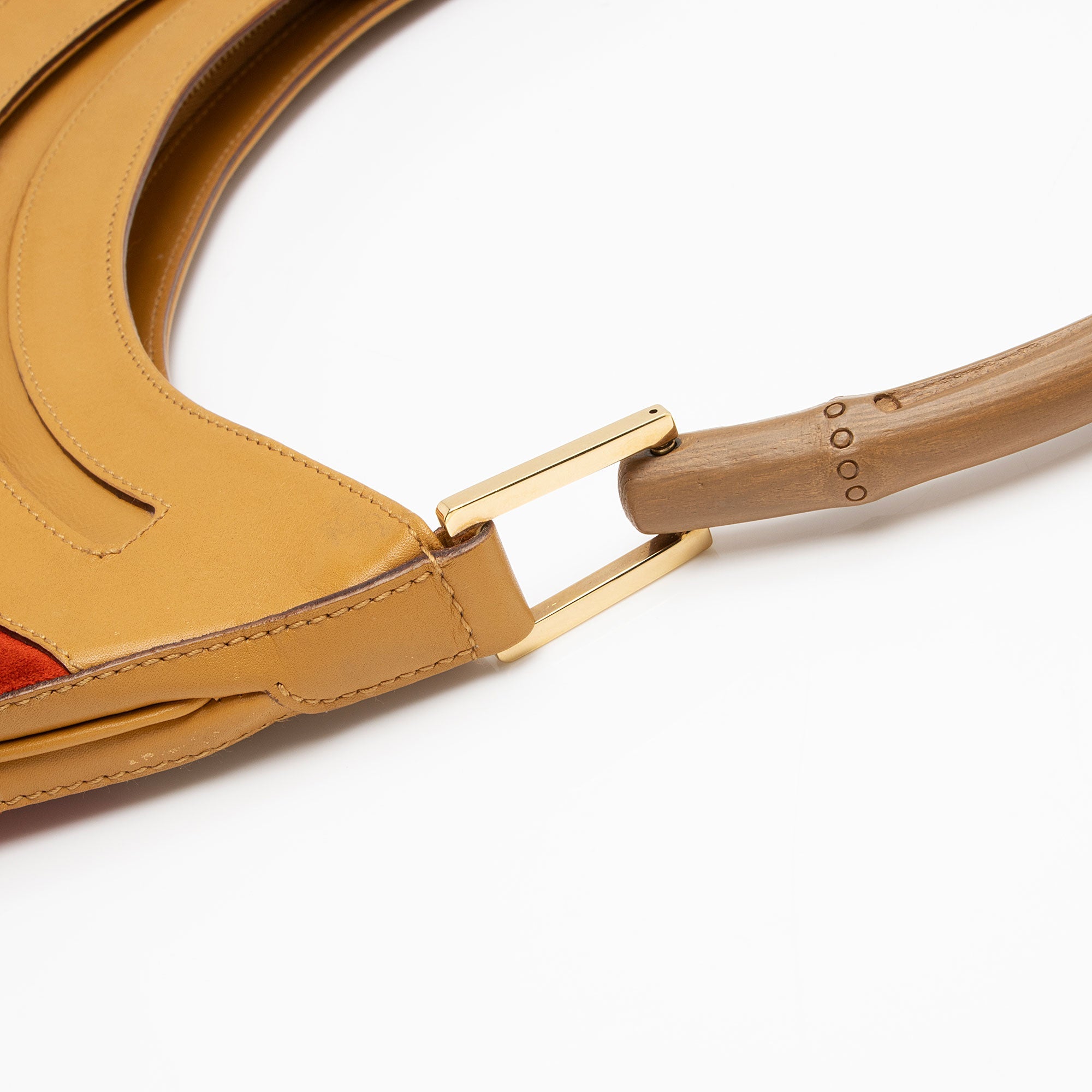 Gucci Vintage Suede Bamboo Medium Hobo (SHF-3Ppy3r)