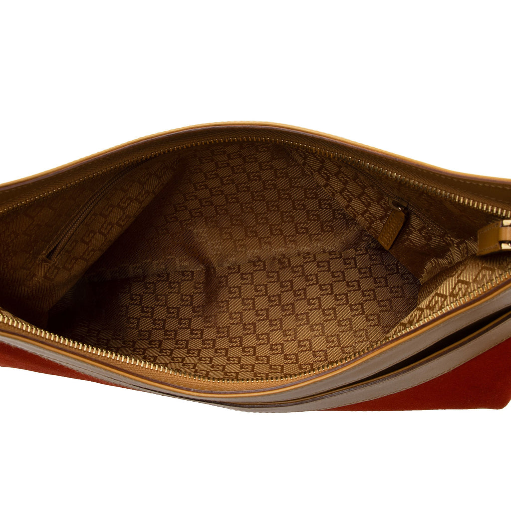 Gucci Vintage Suede Bamboo Medium Hobo (SHF-3Ppy3r)