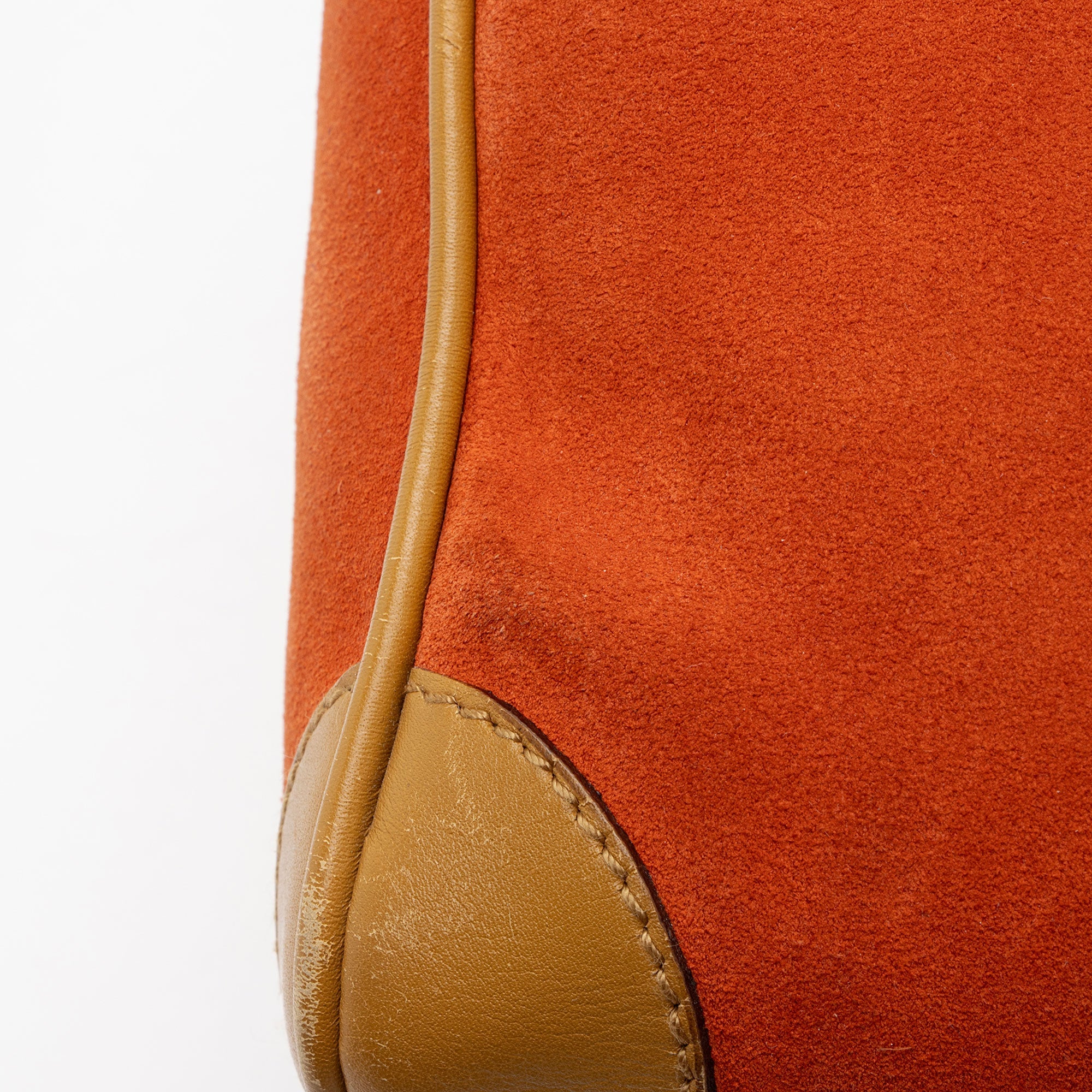 Gucci Vintage Suede Leather Small Boston Bag