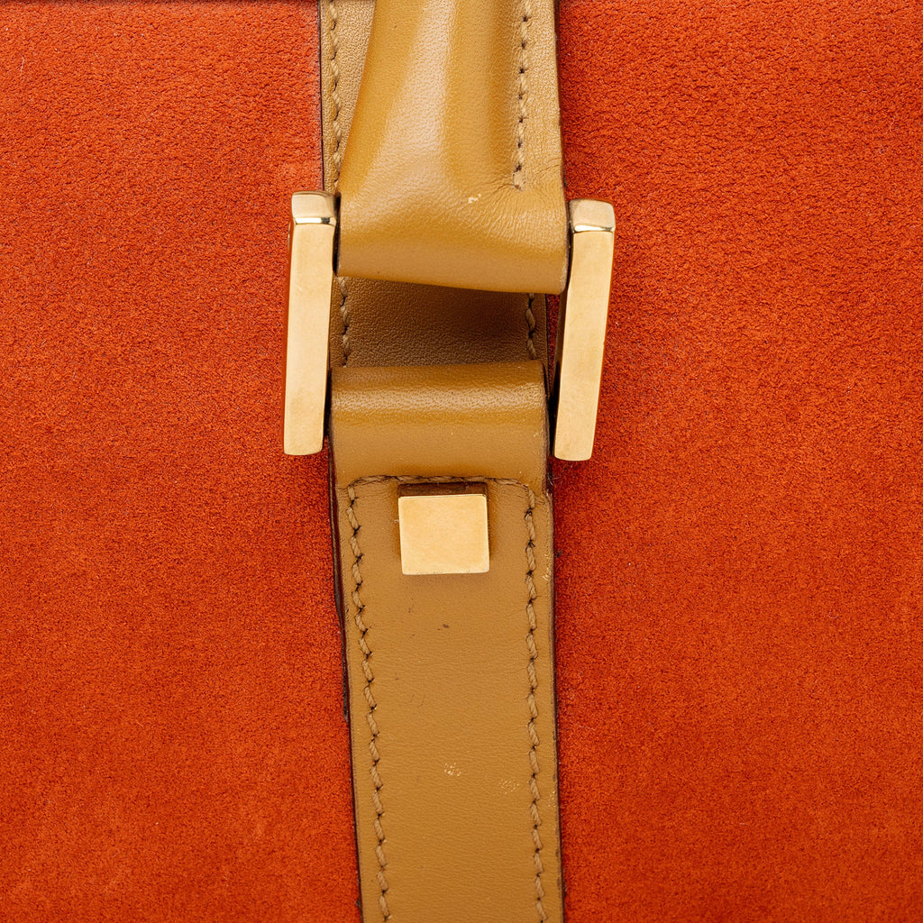 Gucci Vintage Suede Leather Small Boston Bag