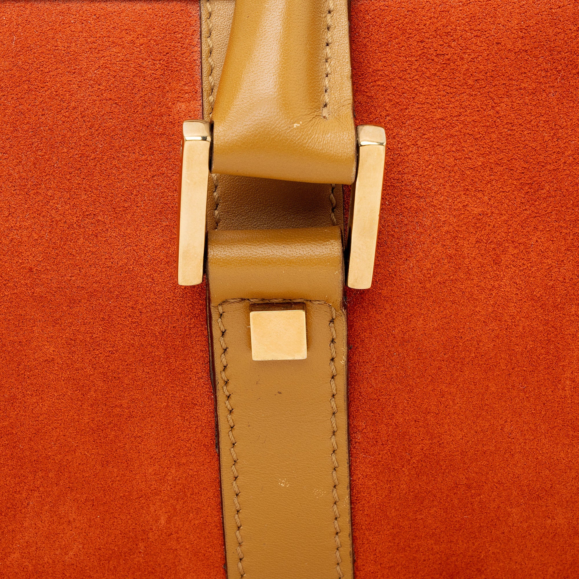 Gucci Vintage Suede Leather Small Boston Bag