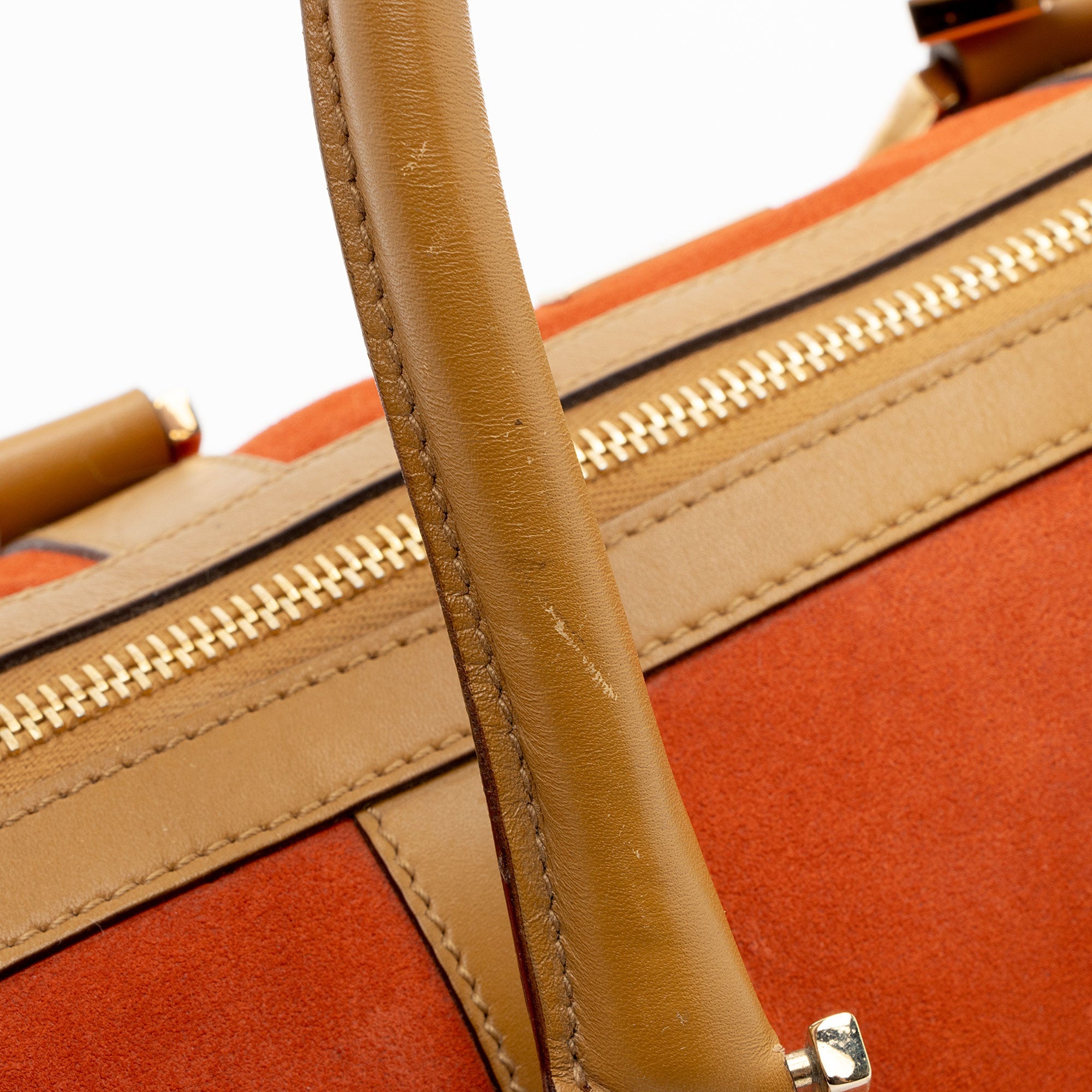 Gucci Vintage Suede Leather Small Boston Bag