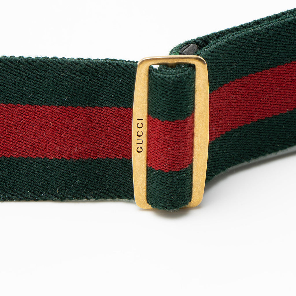 Gucci Web Queen Margaret Bee Belt - Size 40 / 100