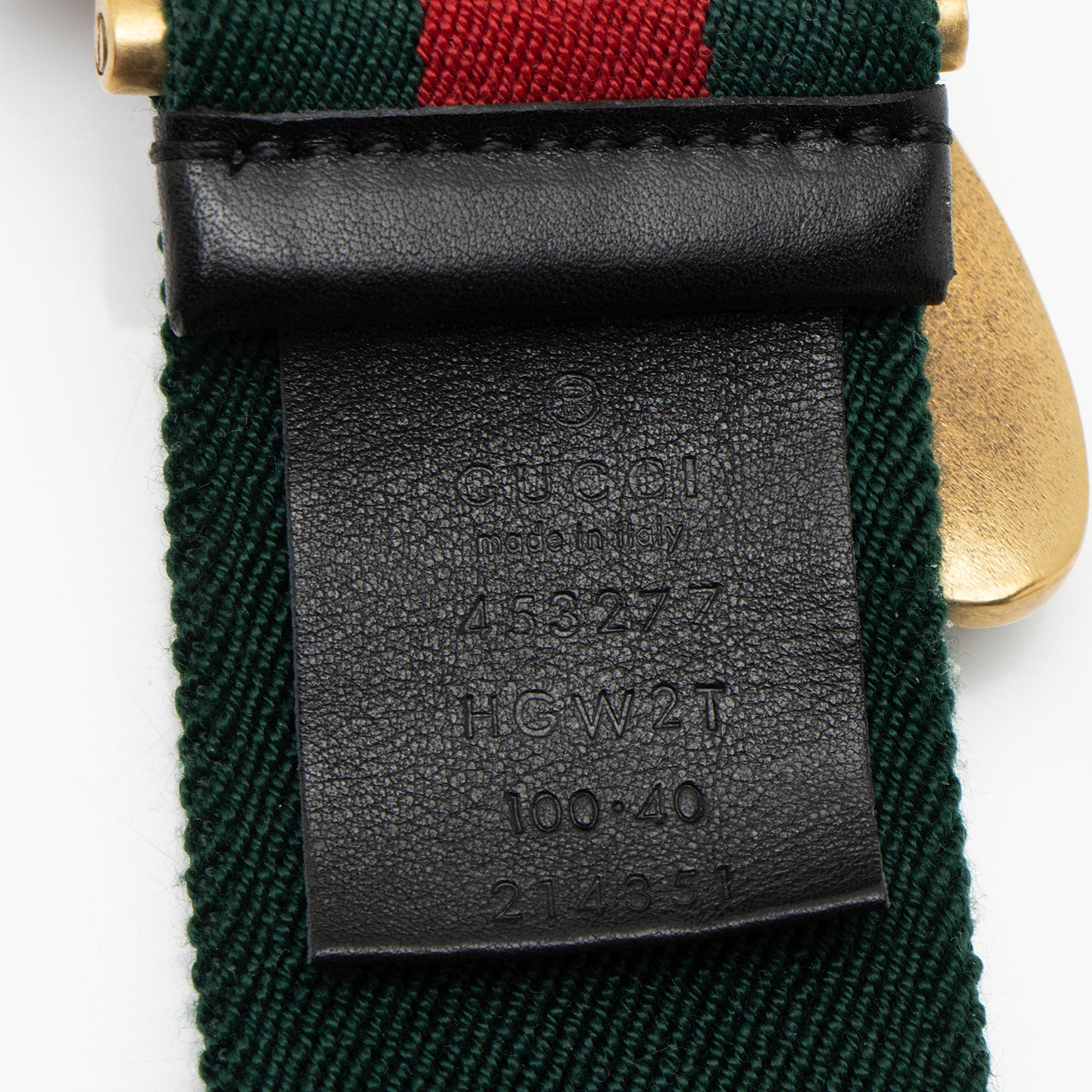 Gucci Web Queen Margaret Bee Belt - Size 40 / 100