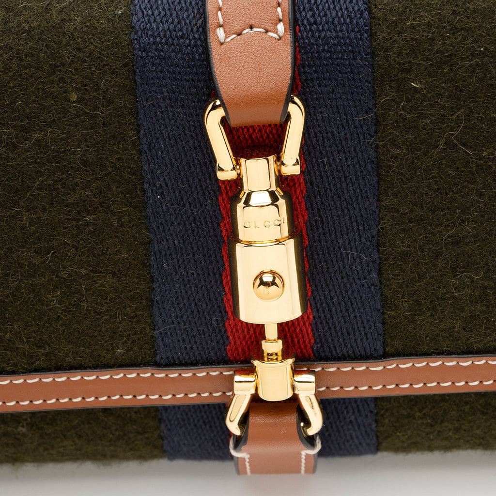 Gucci Wool Web 1961 Jackie Wallet on Chain Bag (SHF-bG7CFb)