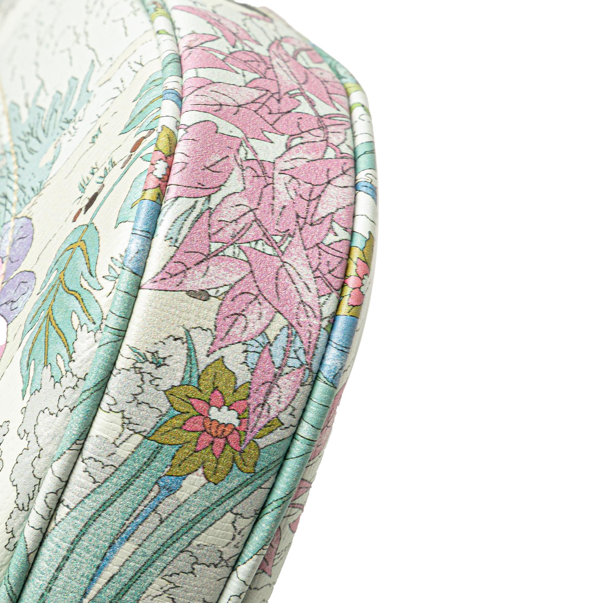 Gucci Yuko Higuchi Small Calfskin  Floral Print Jackie 1961