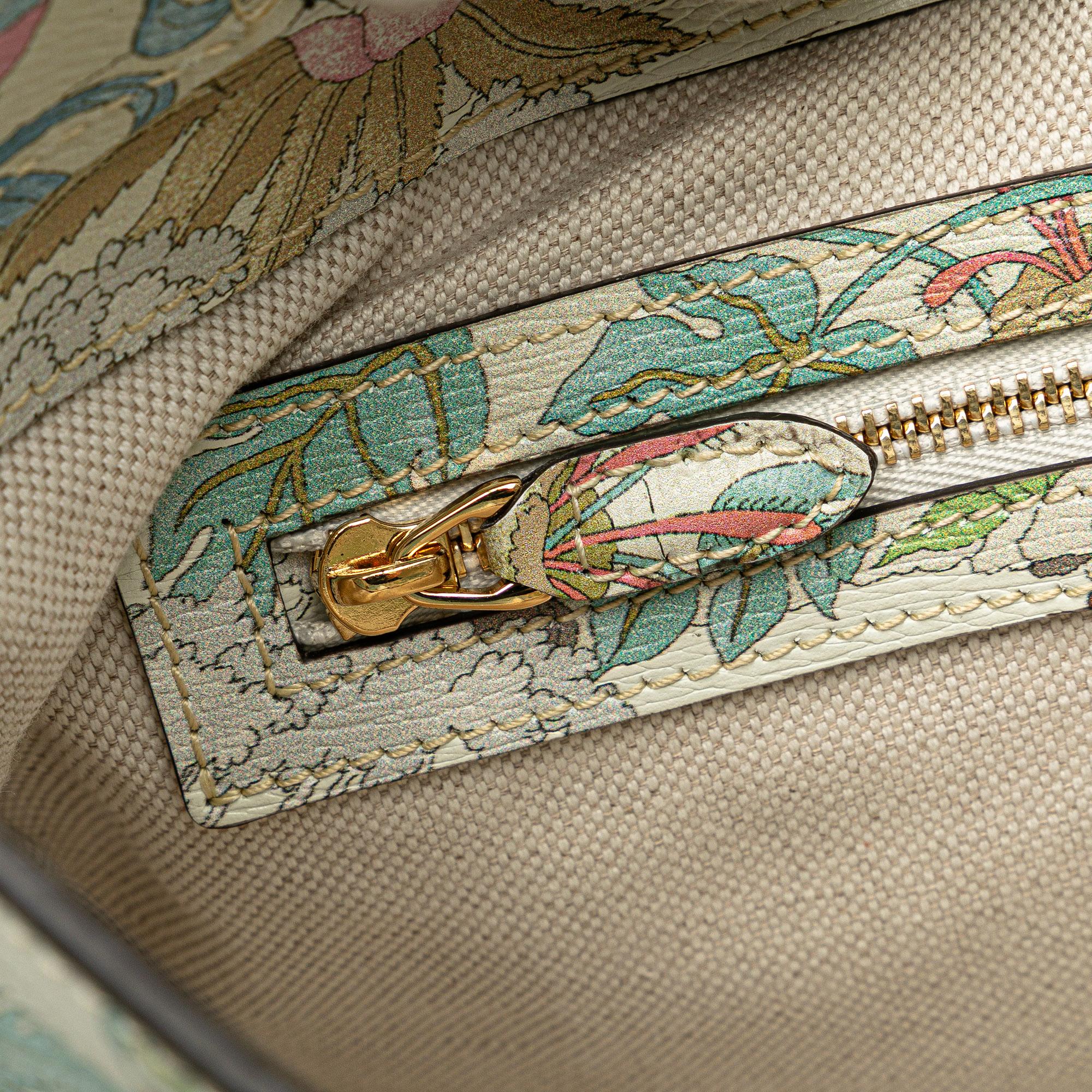 Gucci Yuko Higuchi Small Calfskin  Floral Print Jackie 1961