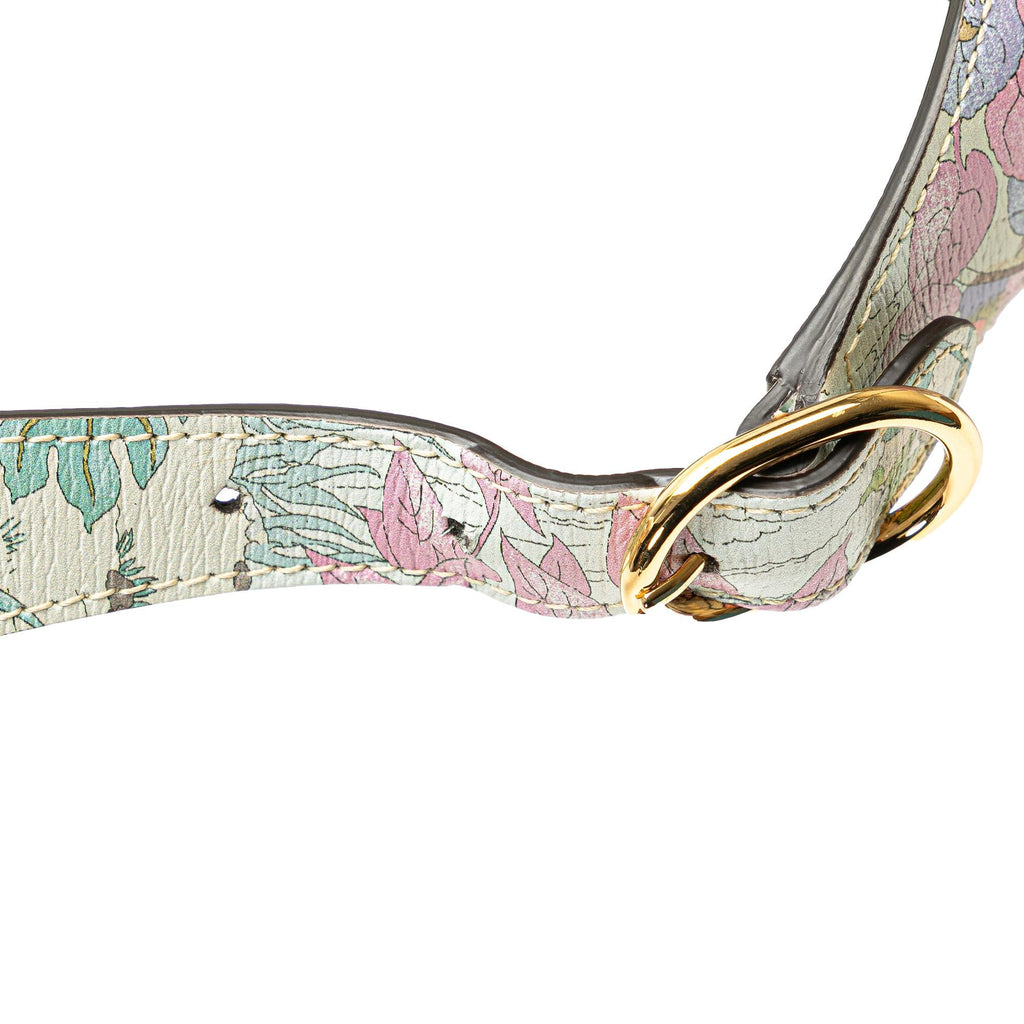 Gucci Yuko Higuchi Small Calfskin  Floral Print Jackie 1961