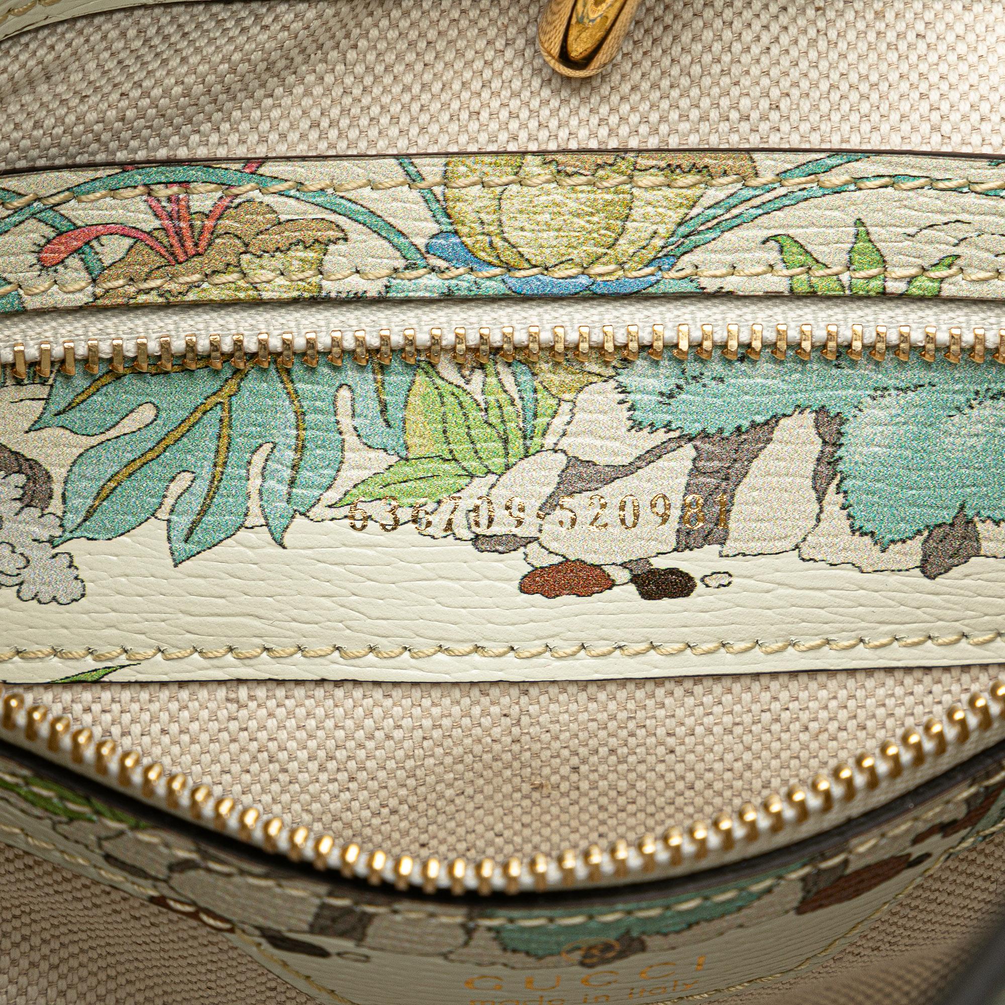Gucci Yuko Higuchi Small Calfskin  Floral Print Jackie 1961