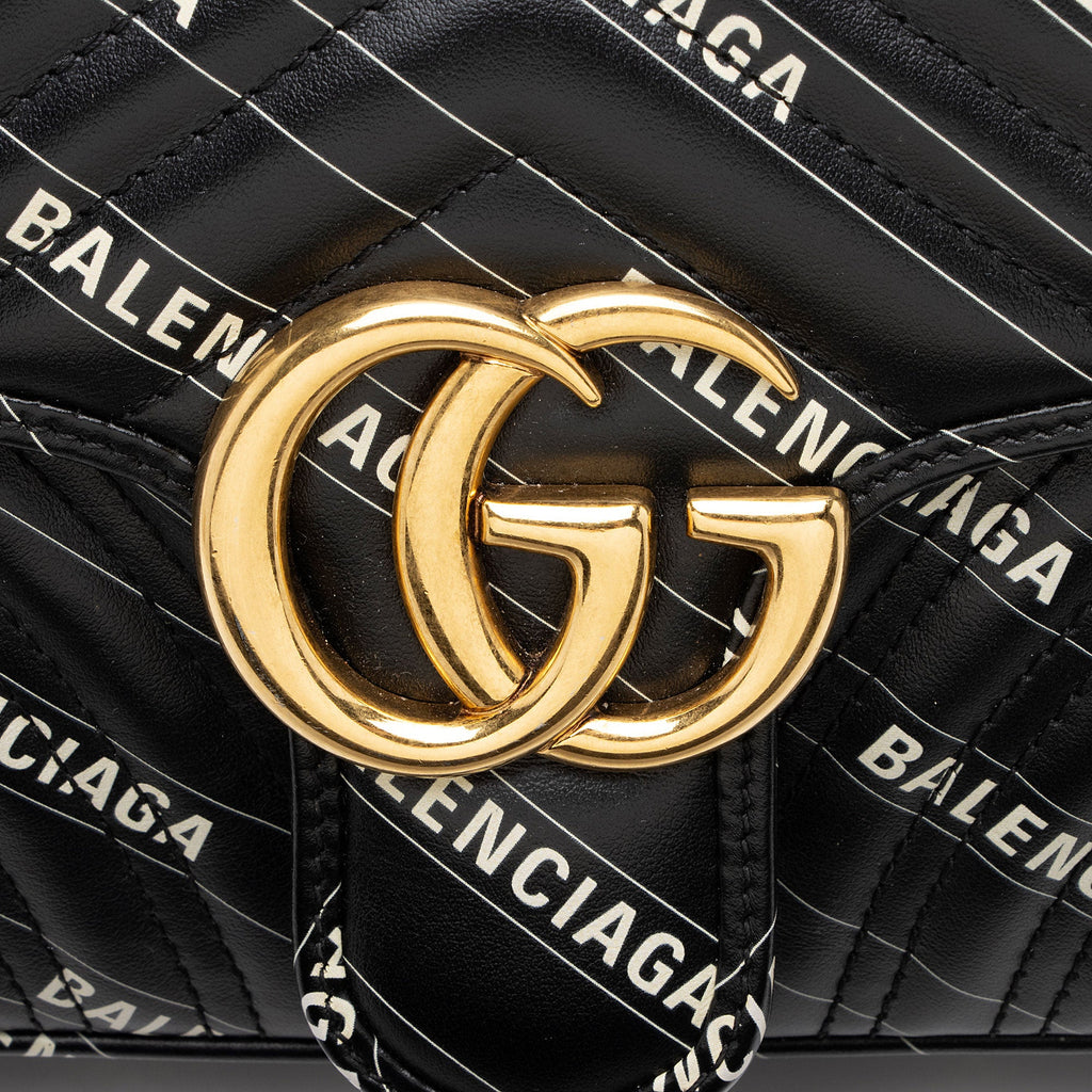 Gucci x Balenciaga Matelasse Leather GG Marmont The Hacker Project Medium Flap Bag