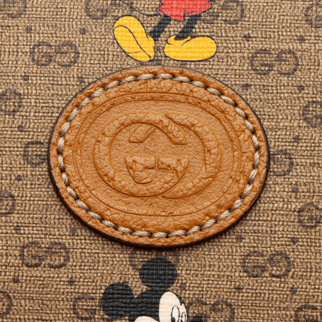 Gucci x Disney Micro GG Canvas Mickey Mouse Round Shoulder Bag (SHF-U62Lrn)