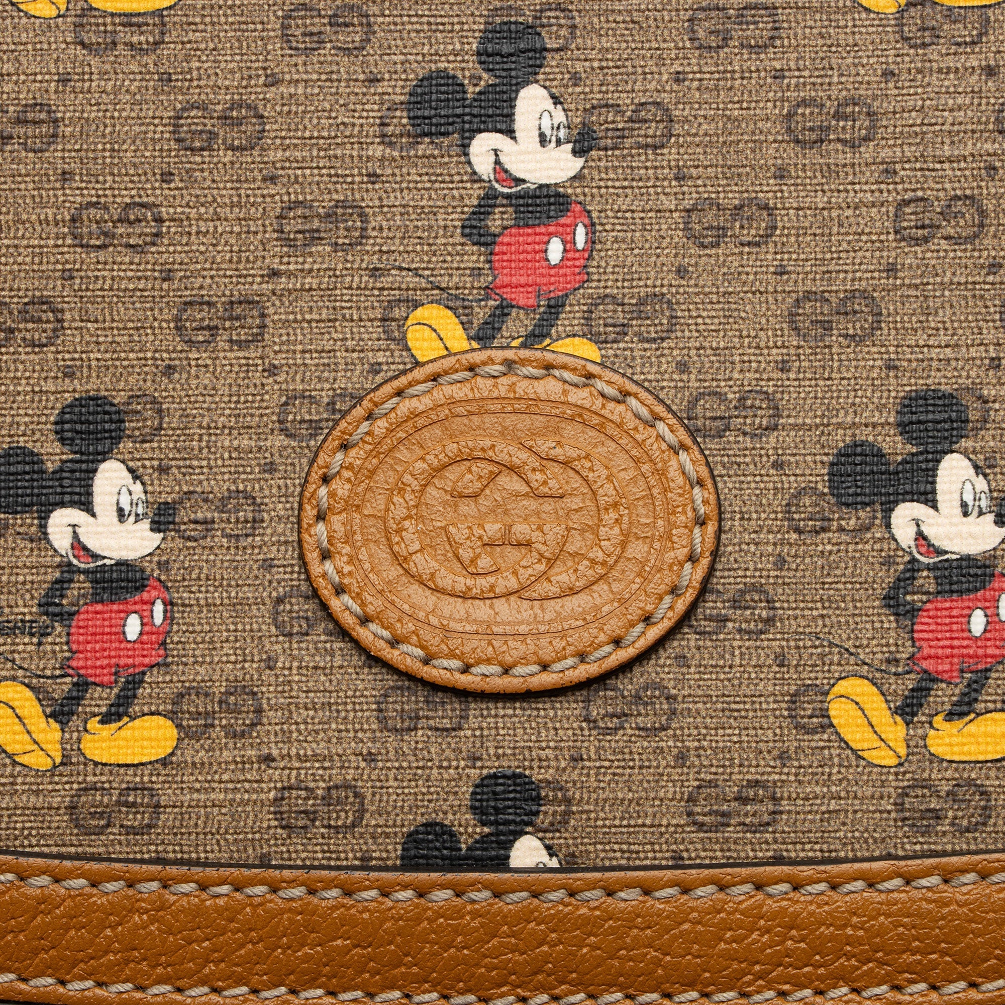 Gucci x Disney Micro GG Canvas Mickey Mouse Small Flap Shoulder Bag