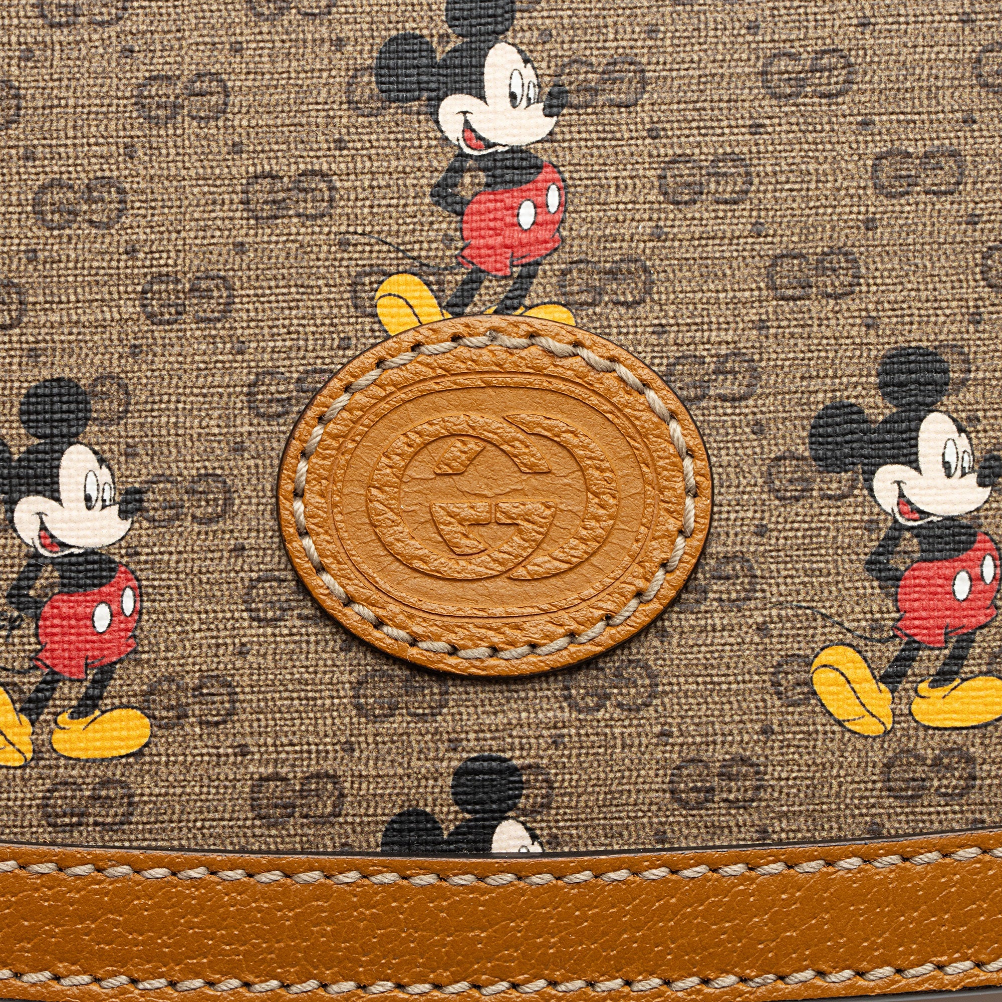 Gucci x Disney Micro GG Canvas Mickey Mouse Small Flap Shoulder Bag