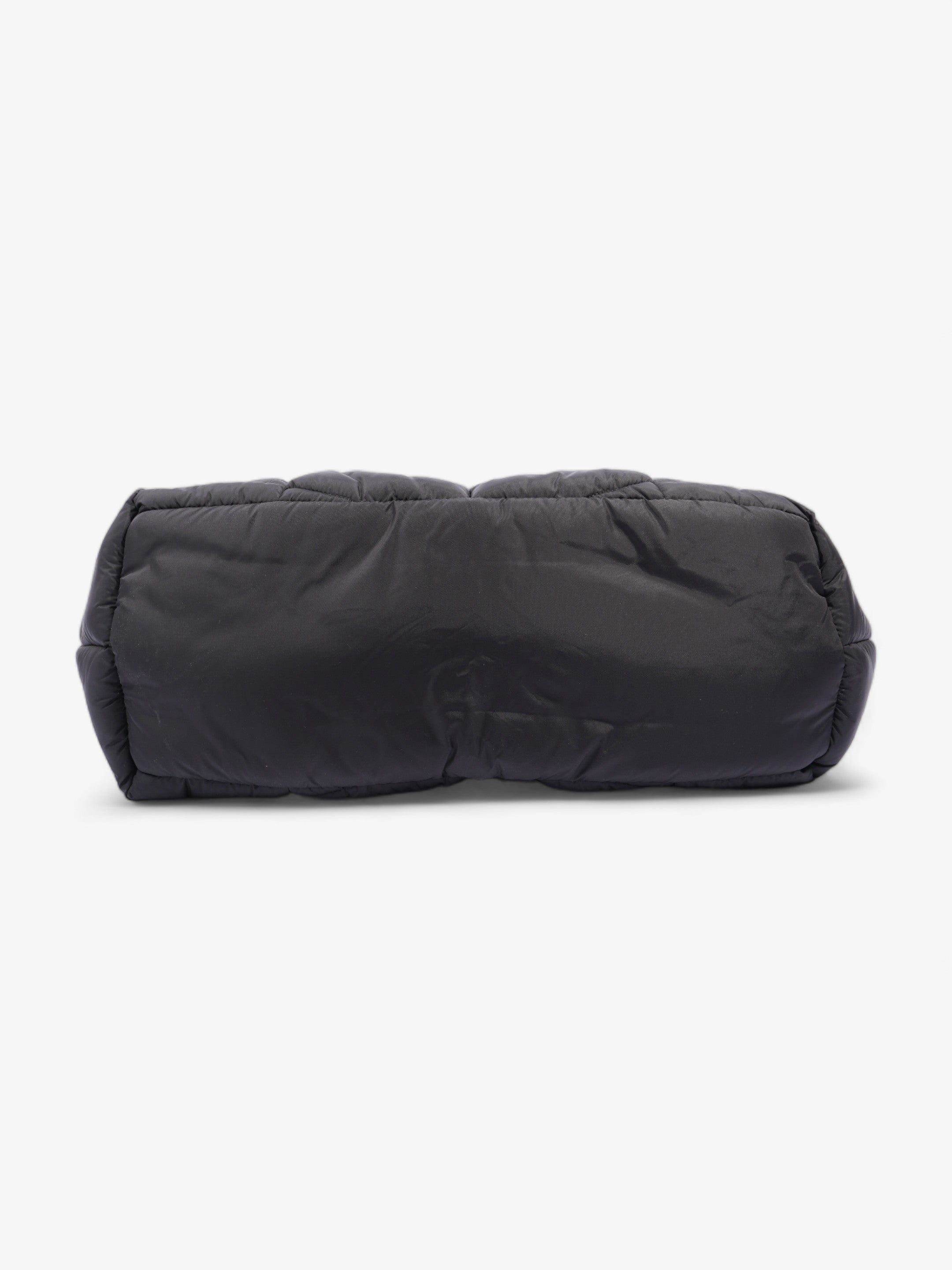 Saint Laurent Logo Detailed Puffer Tote Bag  Black Polyamide