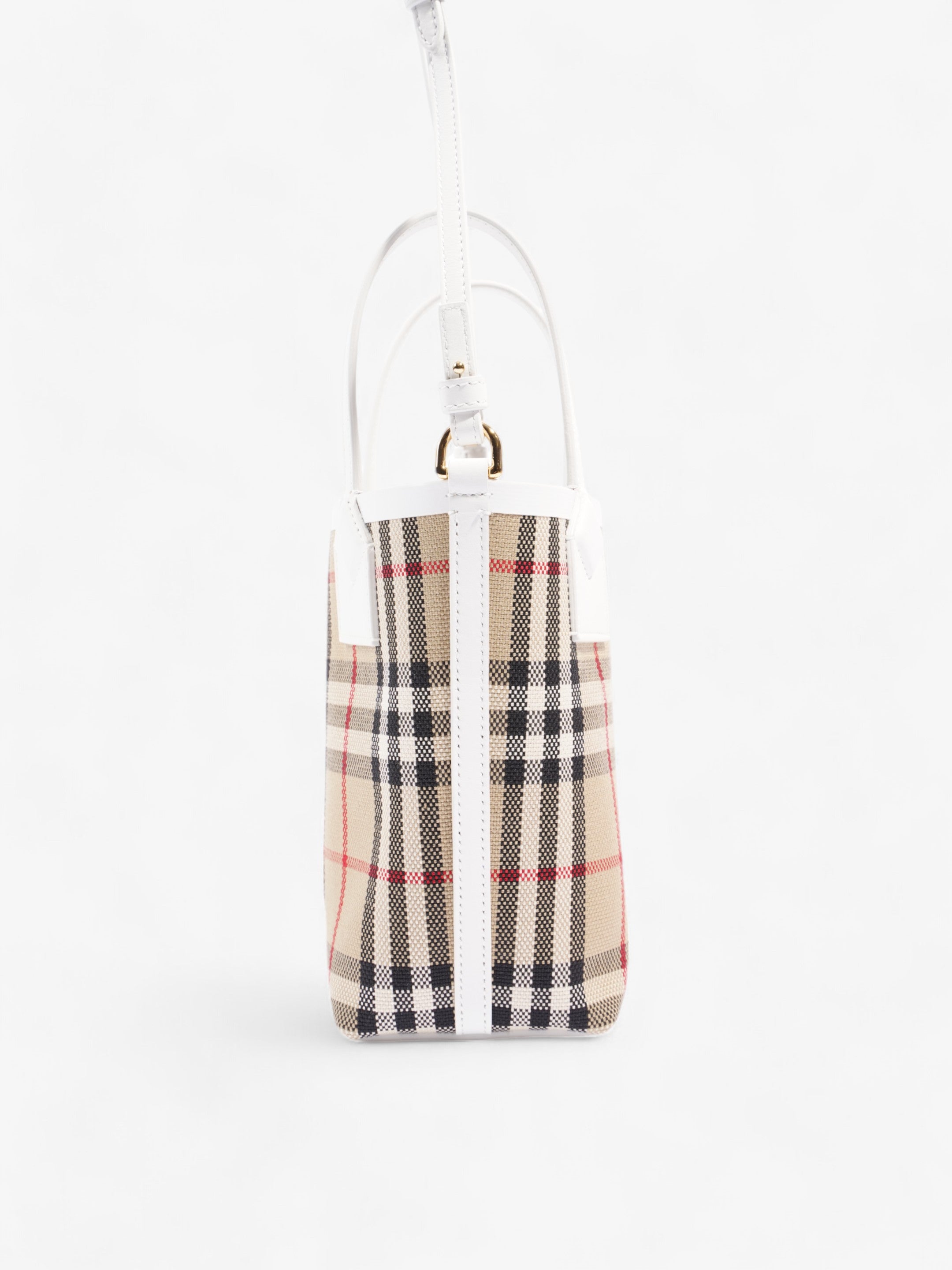 Burberry London Tote Archive Beige / White Cotton Mini