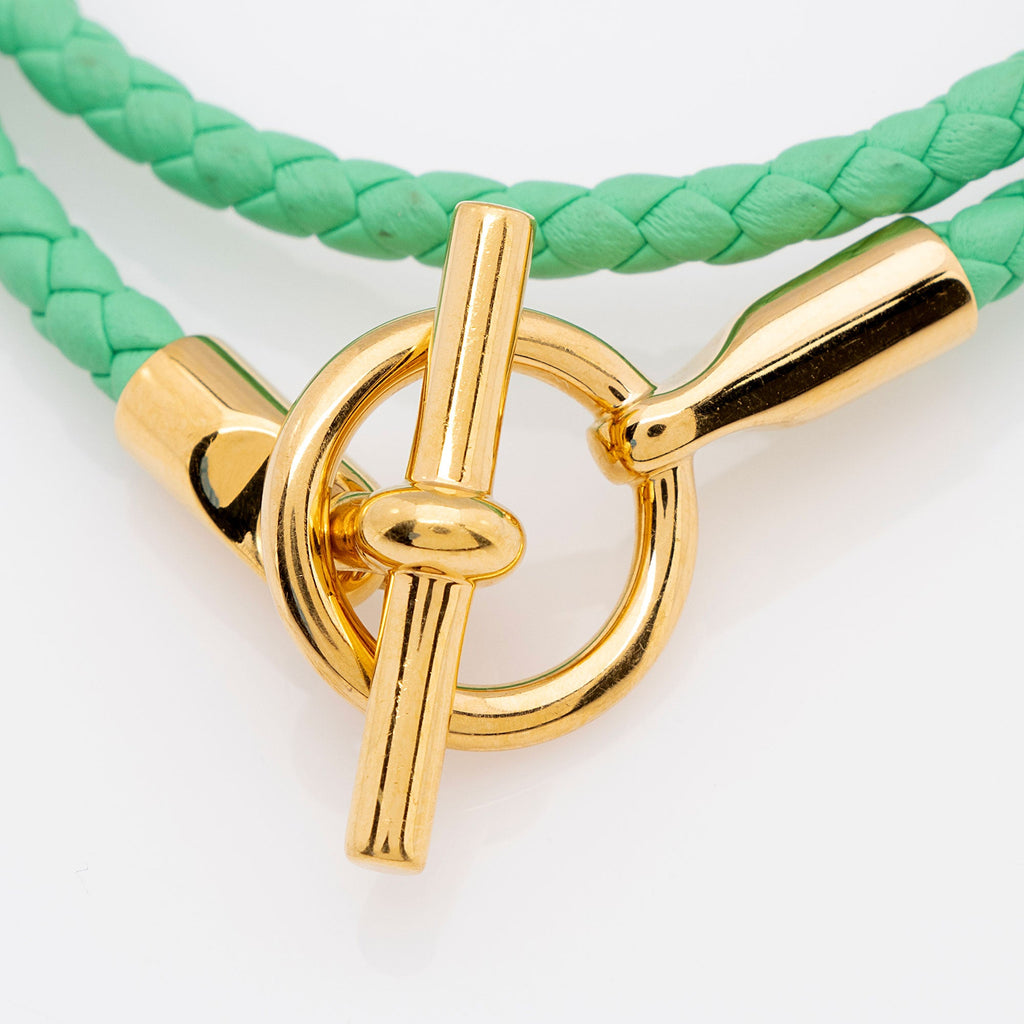 Hermes Braided Swift Glenan Double Tour Bracelet
