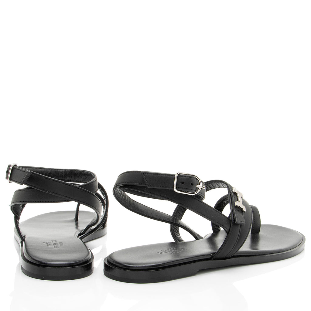 Hermes Calfskin Harmonie Gladiator Sandals - Size 7.5 / 37.5
