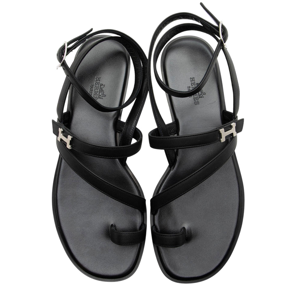 Hermes Calfskin Harmonie Gladiator Sandals - Size 7.5 / 37.5
