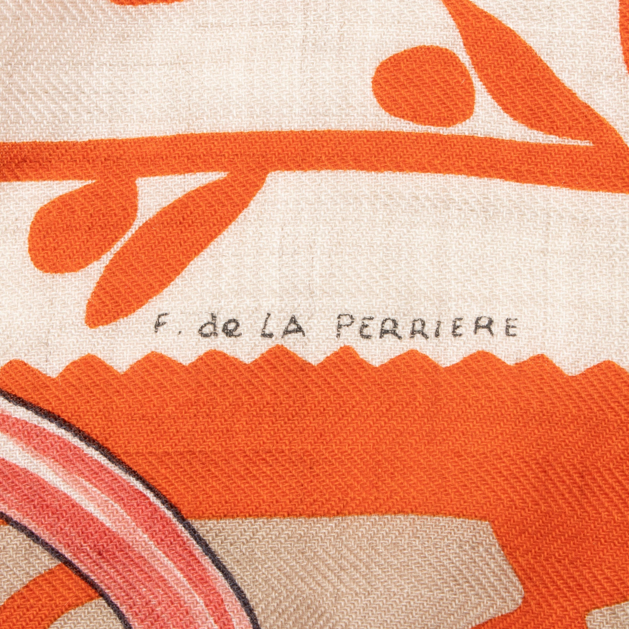 Hermes Cashmere Silk Etriers Triangle Scarf
