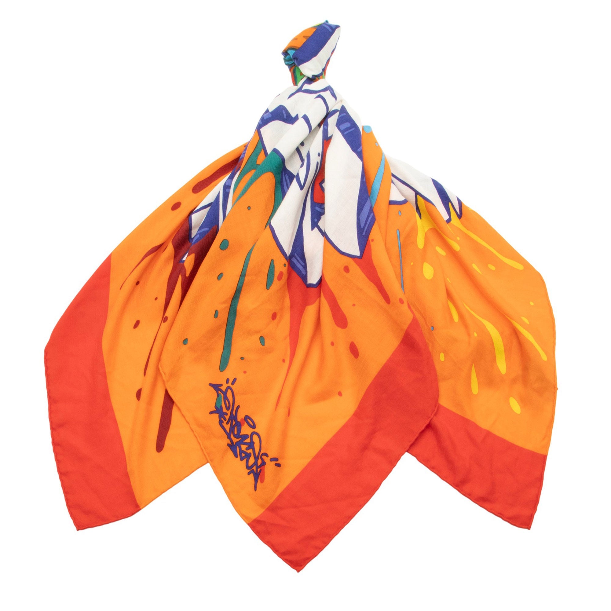 Hermes Cashmere Silk Graff Graffiti 140cm Shawl
