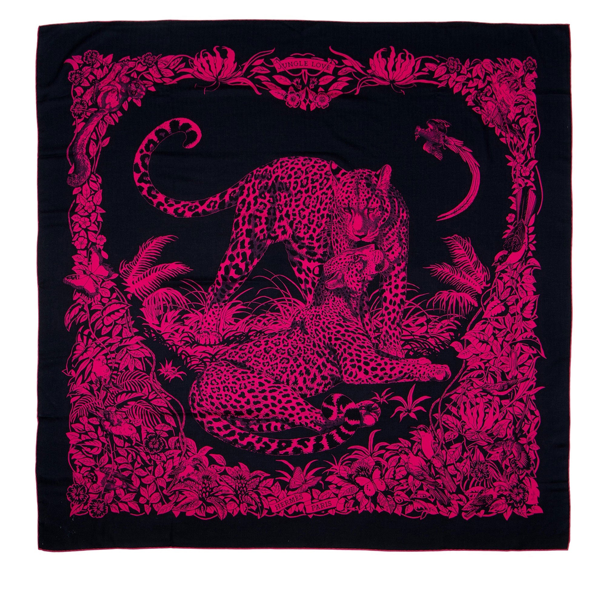 Hermes Cashmere Silk Jungle Love 140cm Shawl